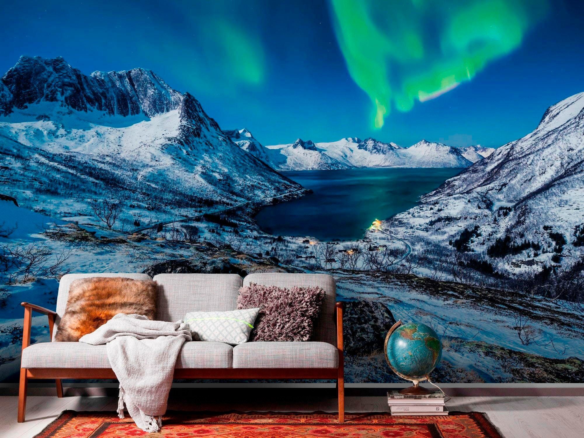 Komar Vliesbehang Digitale print vlies - I LOVE Norway - Afmeting 400 x 250 cm (1 stuk)