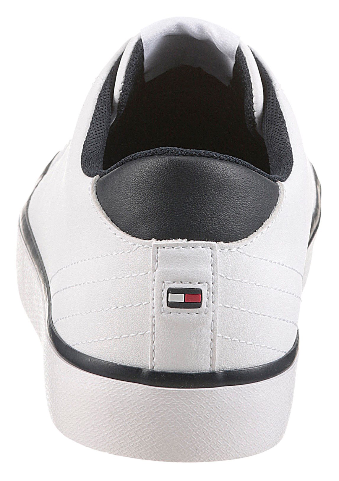 Tommy Hilfiger Sneakers TH HI VULC CORE LOW LEATHER , vrijetijdsschoen, lage schoen, veterschoen met gevoerde schacht