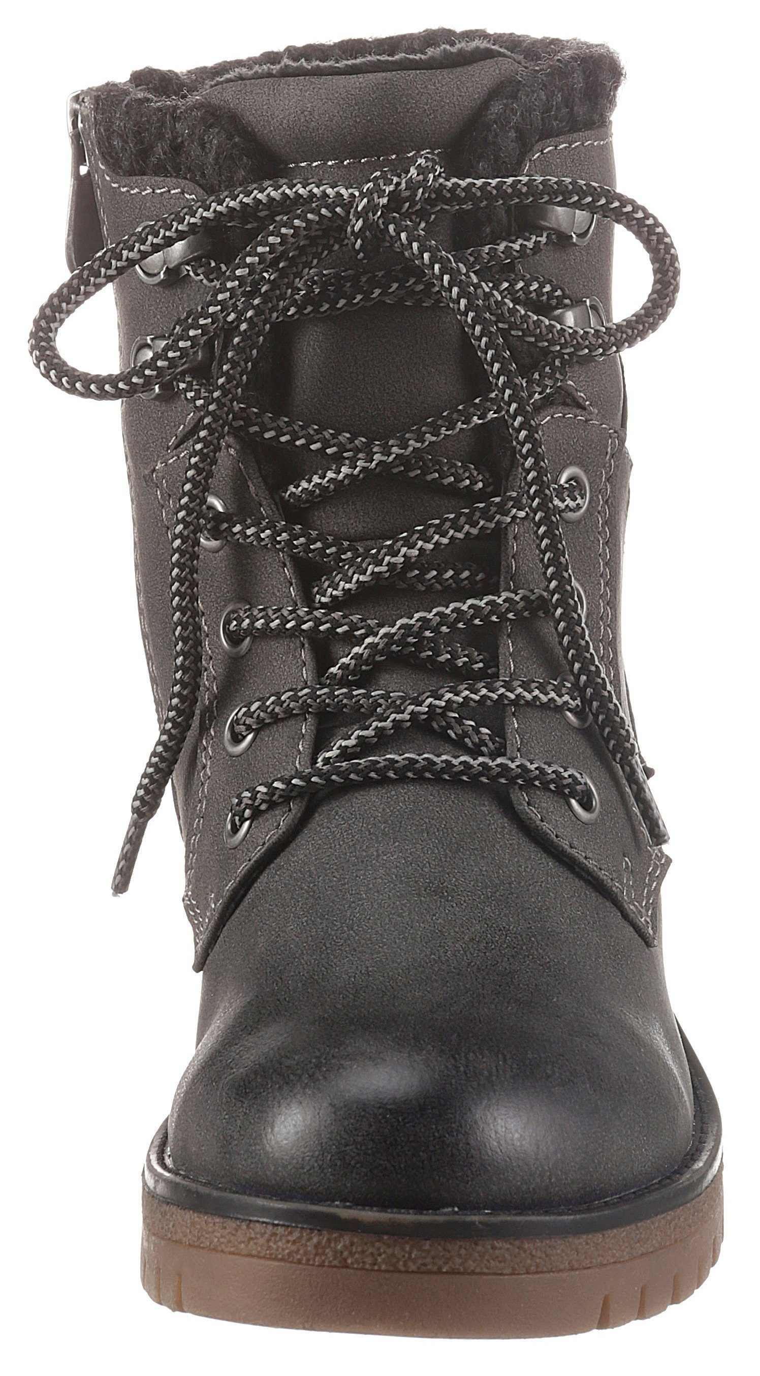 Tom Tailor Hoge veterschoenen met tricotkraag