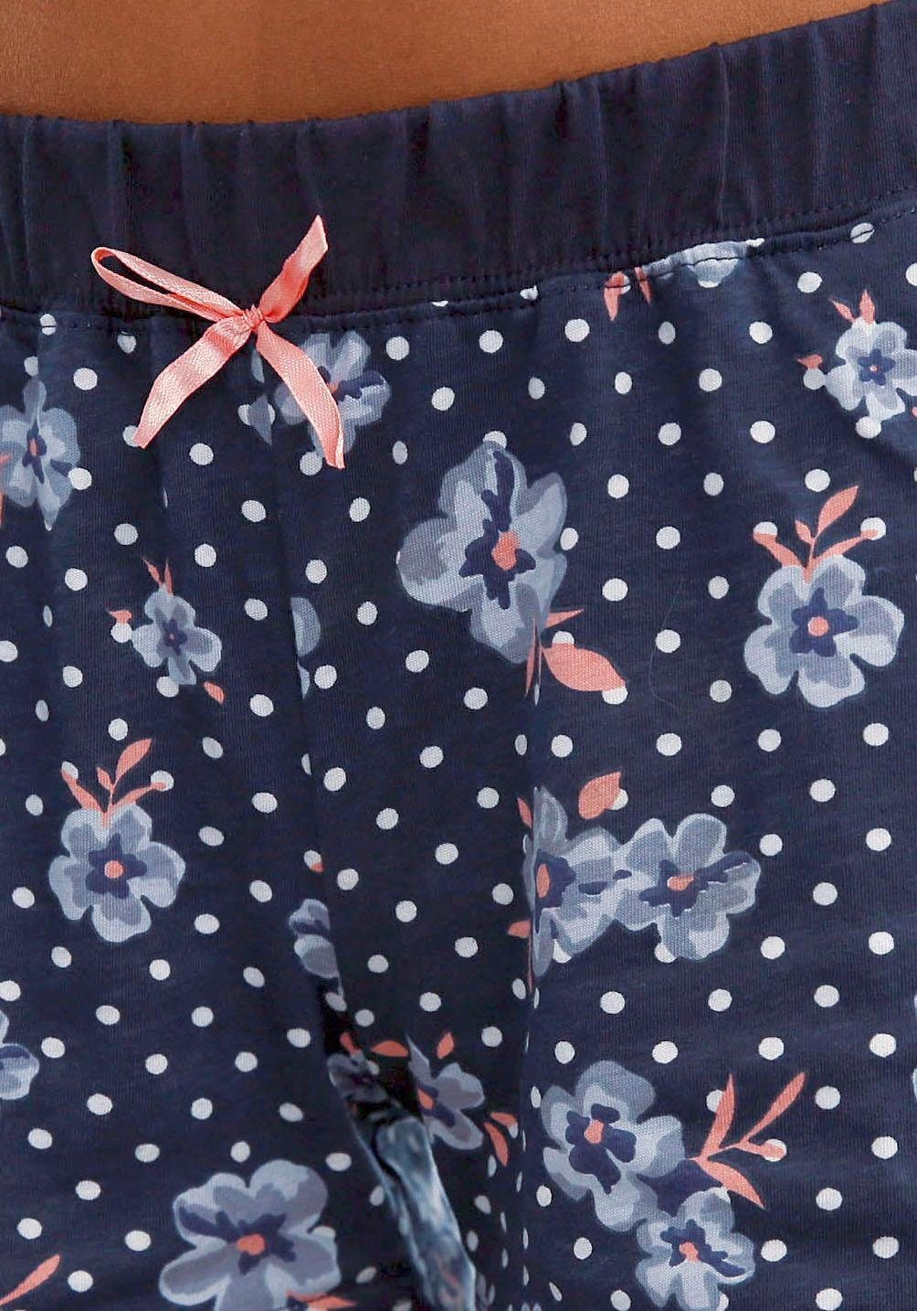 H.I.S Pyjama met 3/4-mouwen en knoopsluiting (2-delig, 1 stuk)