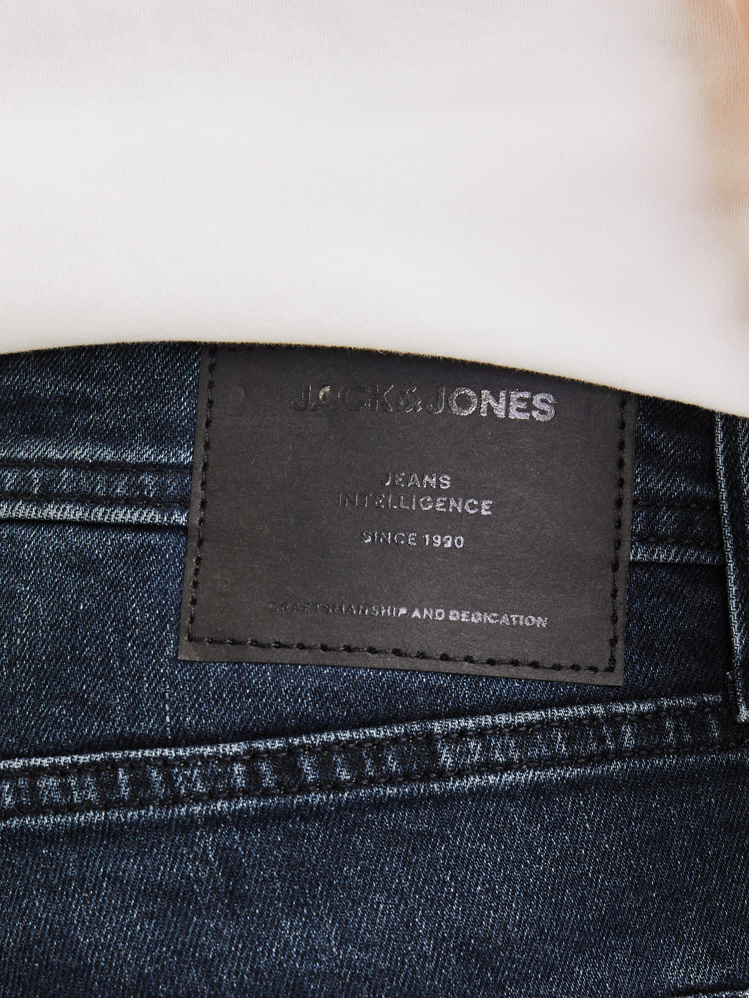 Jack & Jones Regular fit jeans JJICLARK in used-look, stretchcomfort en lage taille
