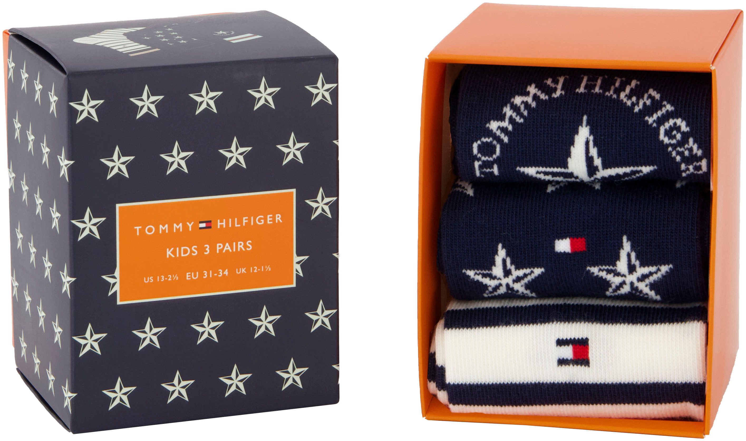 Tommy Hilfiger Sokken met opvallend patroon (3 paar)