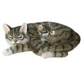 casa collection by jaenig dierfiguur kat met jongen liggend grijs