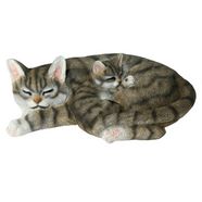 casa collection by jaenig dierfiguur kat met jongen liggend grijs