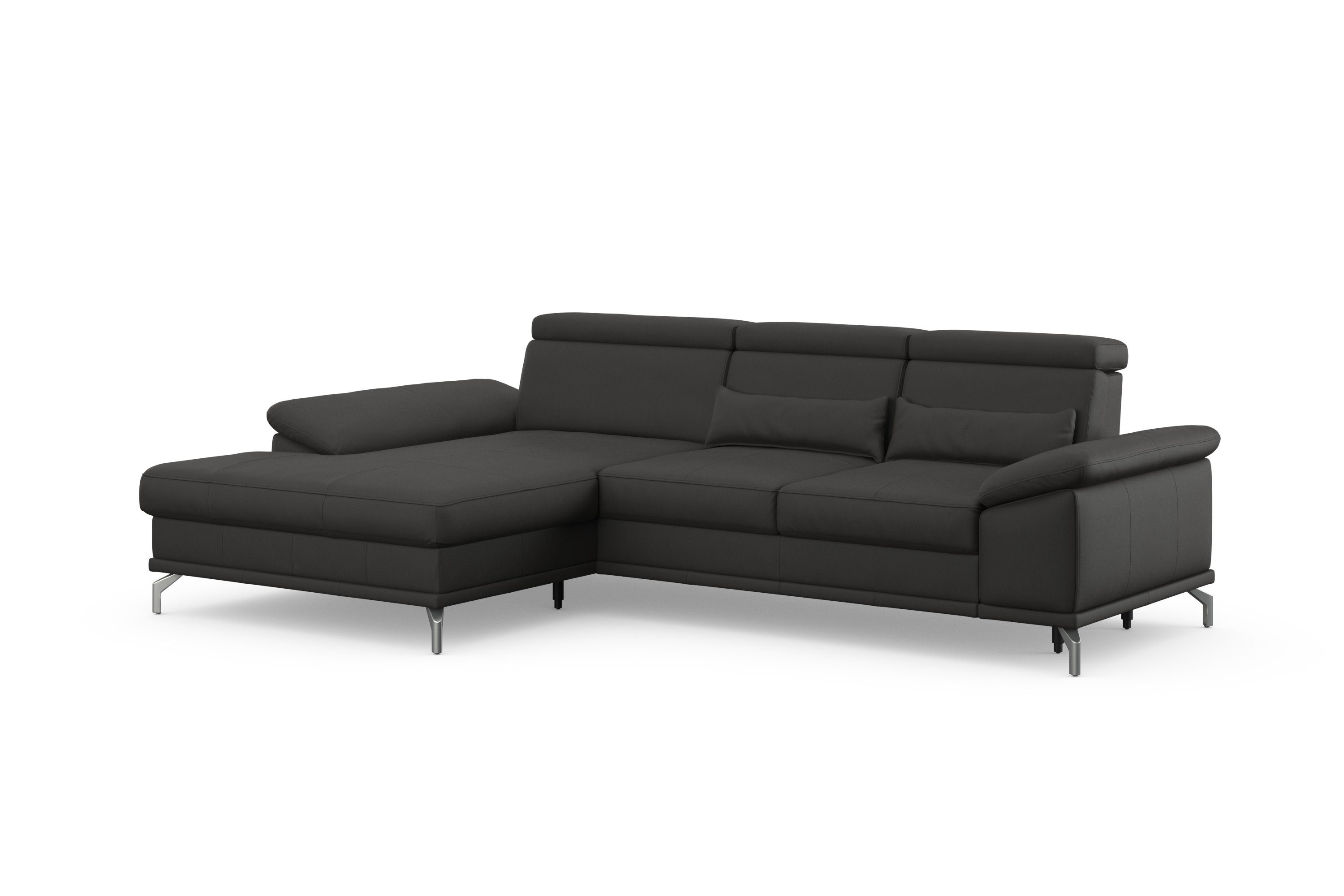 sit&more Hoekbank Cabrio L-vorm, met zitdiepteverstelling, arm- en hoofdsteunverstelling