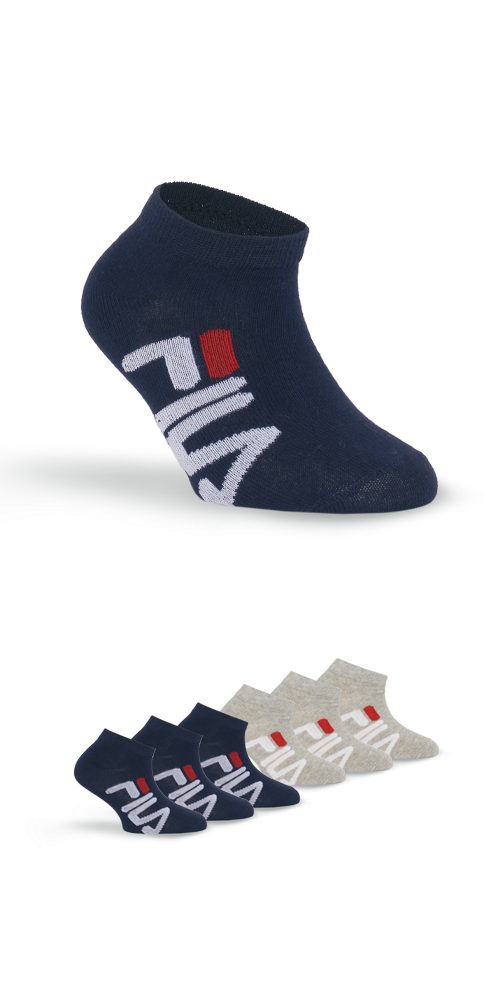 Fila Sneakersokken met logo-opdruk aan de zijkant (6 paar Set van 6)