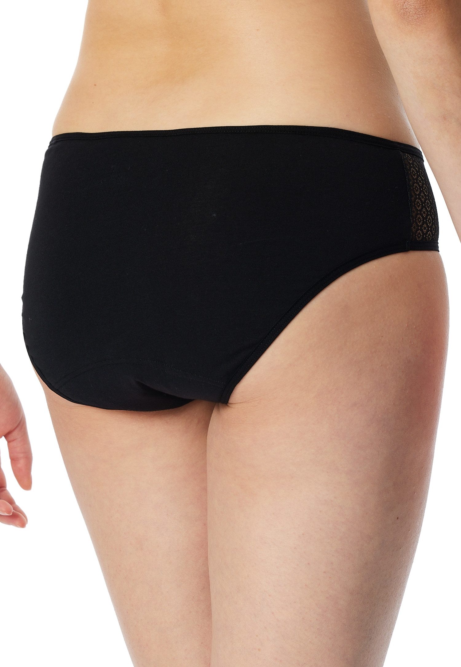 Schiesser Menstruatieslip Secret Care met kanten inzet opzij (-)