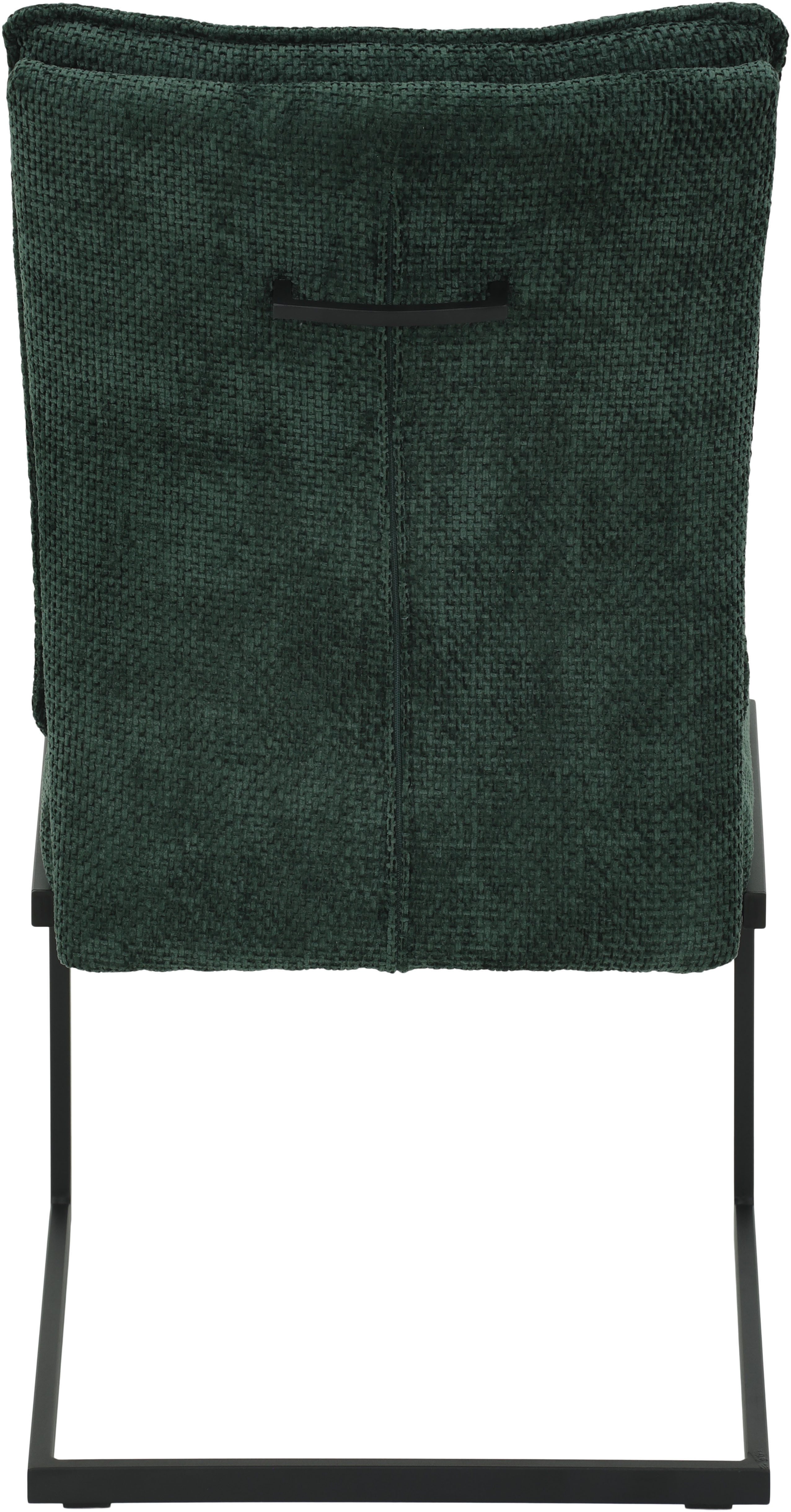 HELA Vrijdragende stoel OLIVIA eetkamerstoel XL-breedte, comfortzit, visco-elastisch schuim, greep rugleuning, met kussen (set, 2 stuks)