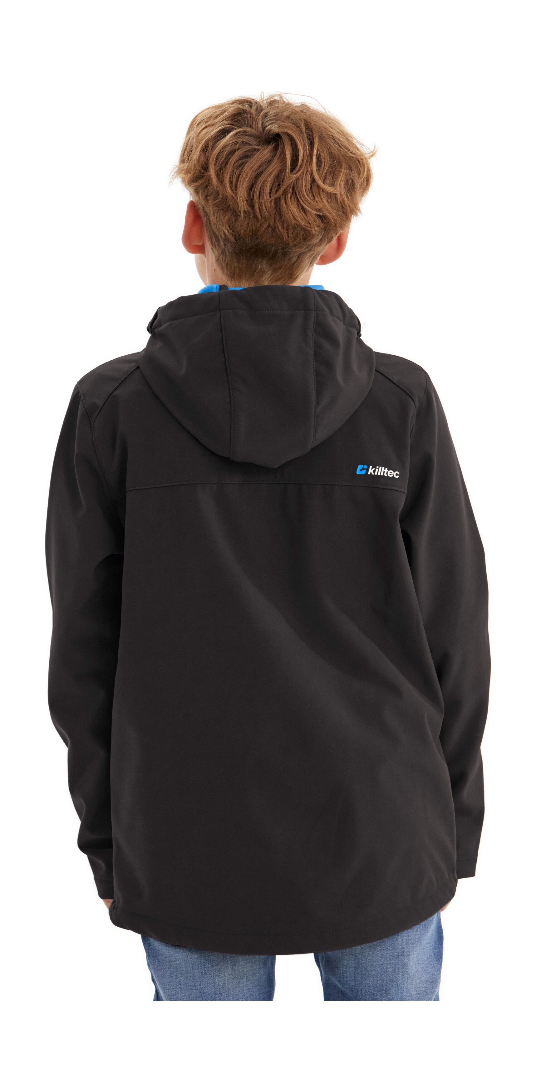 Killtec Softshell-jack Boys softshell-jack Waterafstotende softshelljack met capuchon, fleece en PFAs-vrij