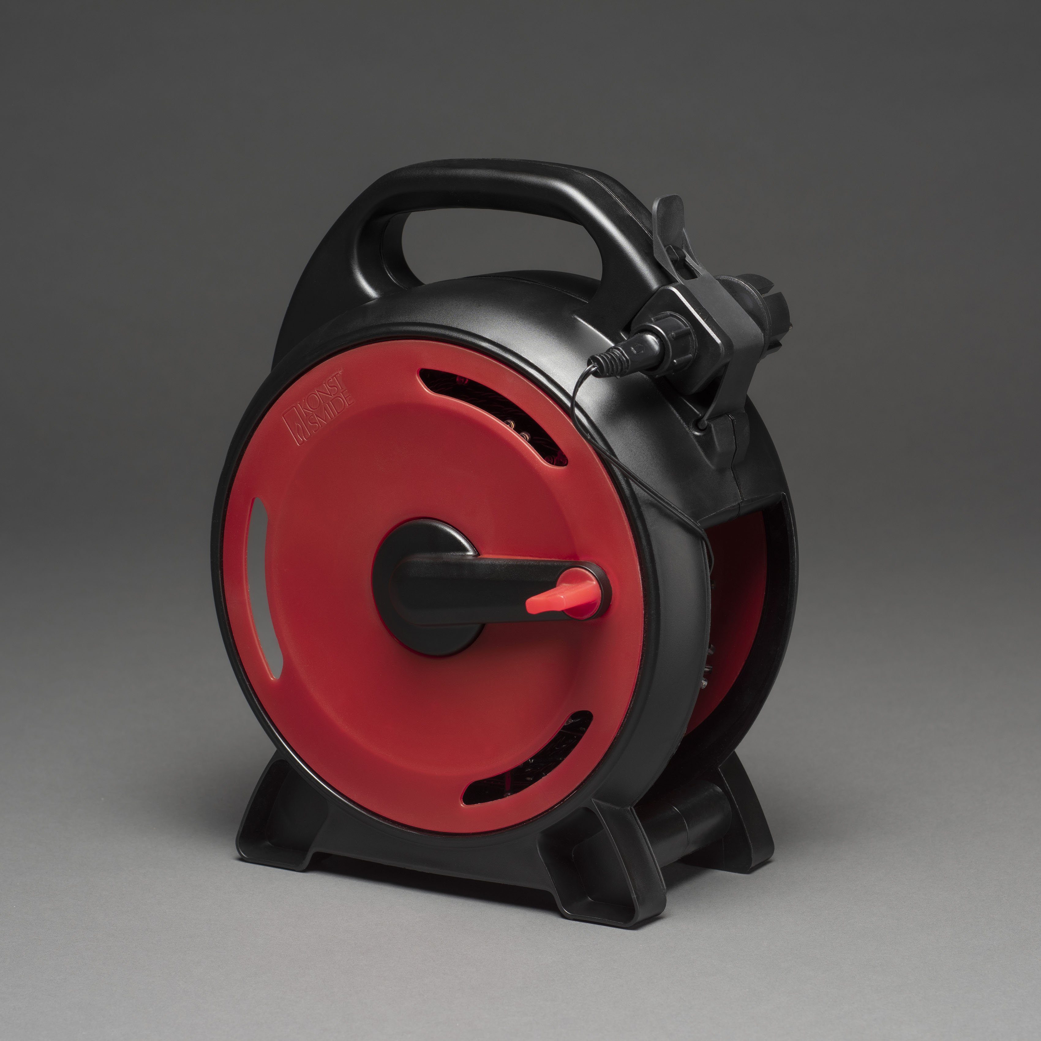 KONSTSMIDE Led-lichtsnoer Kerstversiering buiten Micro-leds met kabelhaspel, zwart/rood, 600 warmwitte dioden (1 stuk)