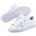 puma sneakers basket heart patent wit
