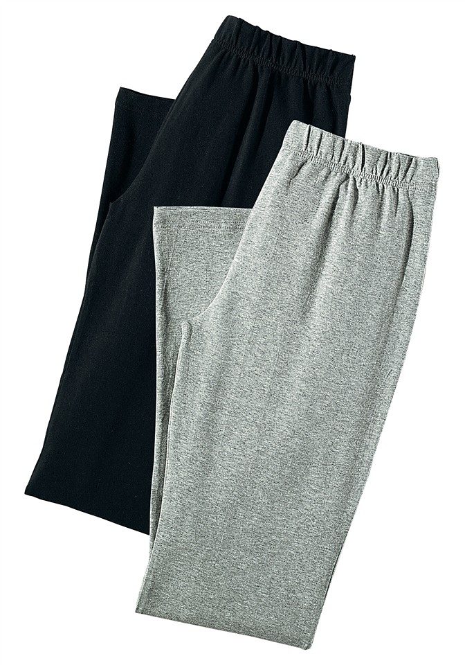 vivance active Jazzpants met licht uitlopende pijpen, loungewear (2-delig, Set van 2)