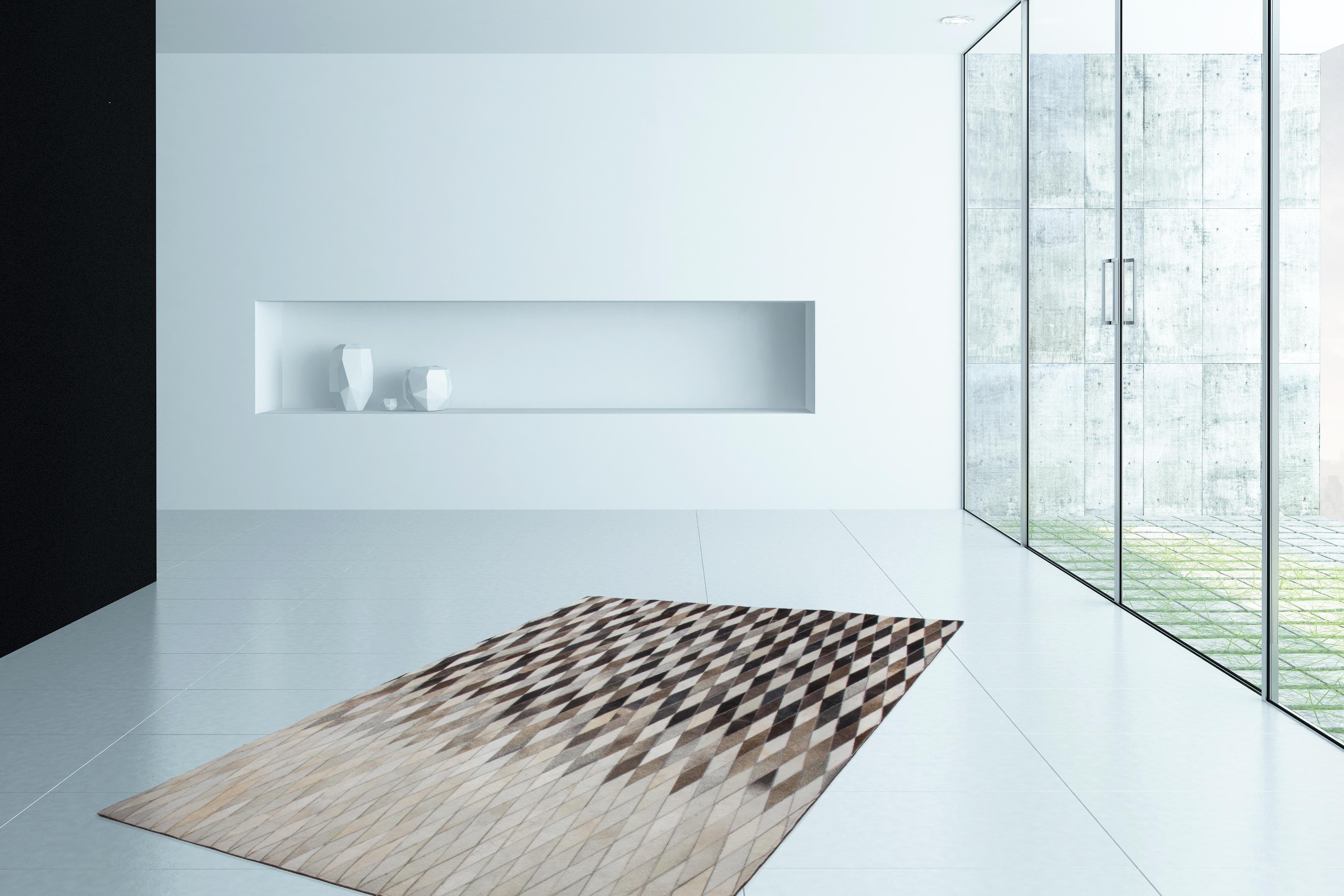 Kayoom Vachtvloerkleed Lavish 510 Patchwork echt leer bont, woonkamer