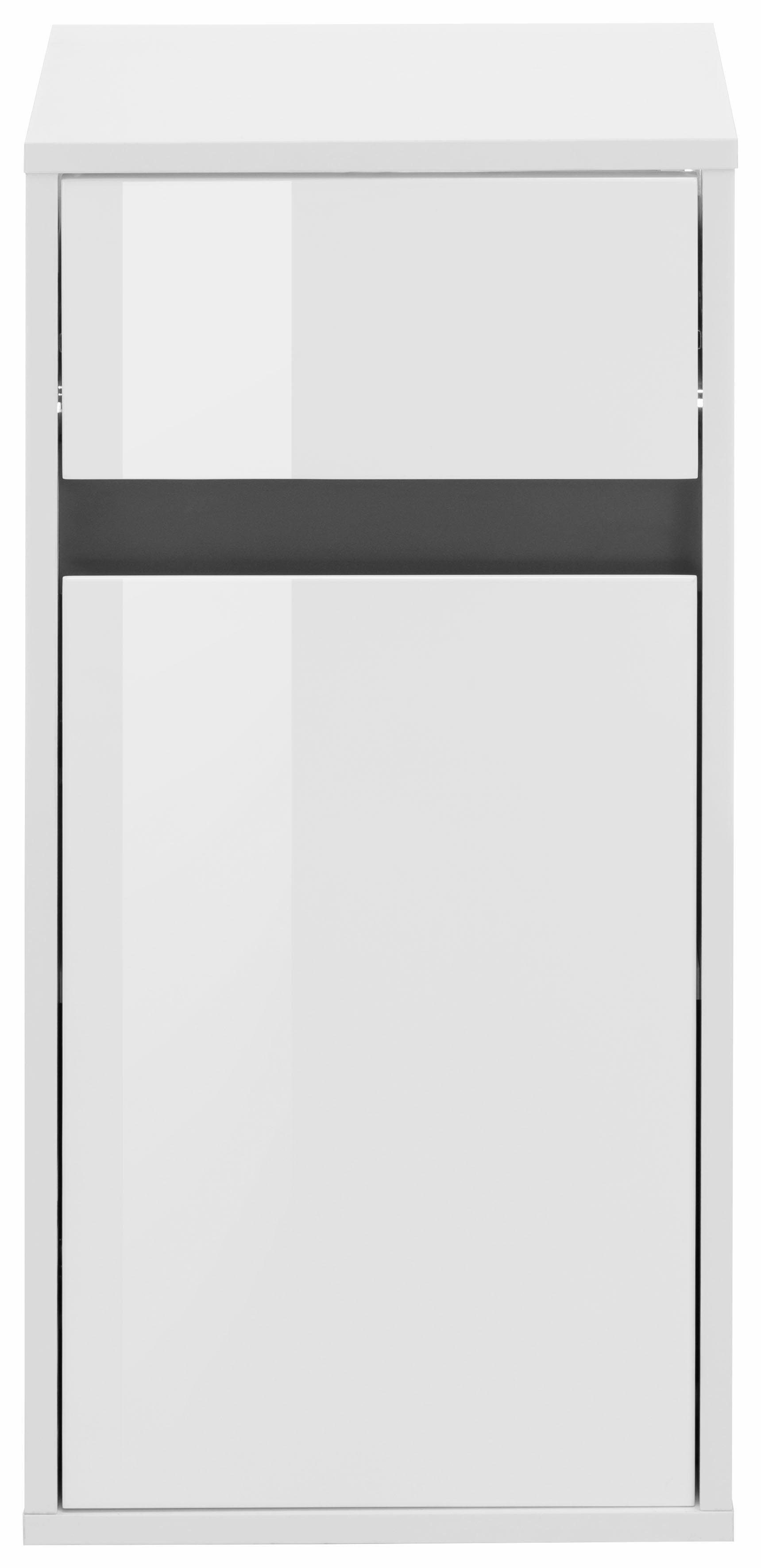 welltime Onderkast Siena Greeploze badkamerkast, hoogglans met verwisselbare front, breedte 35 cm