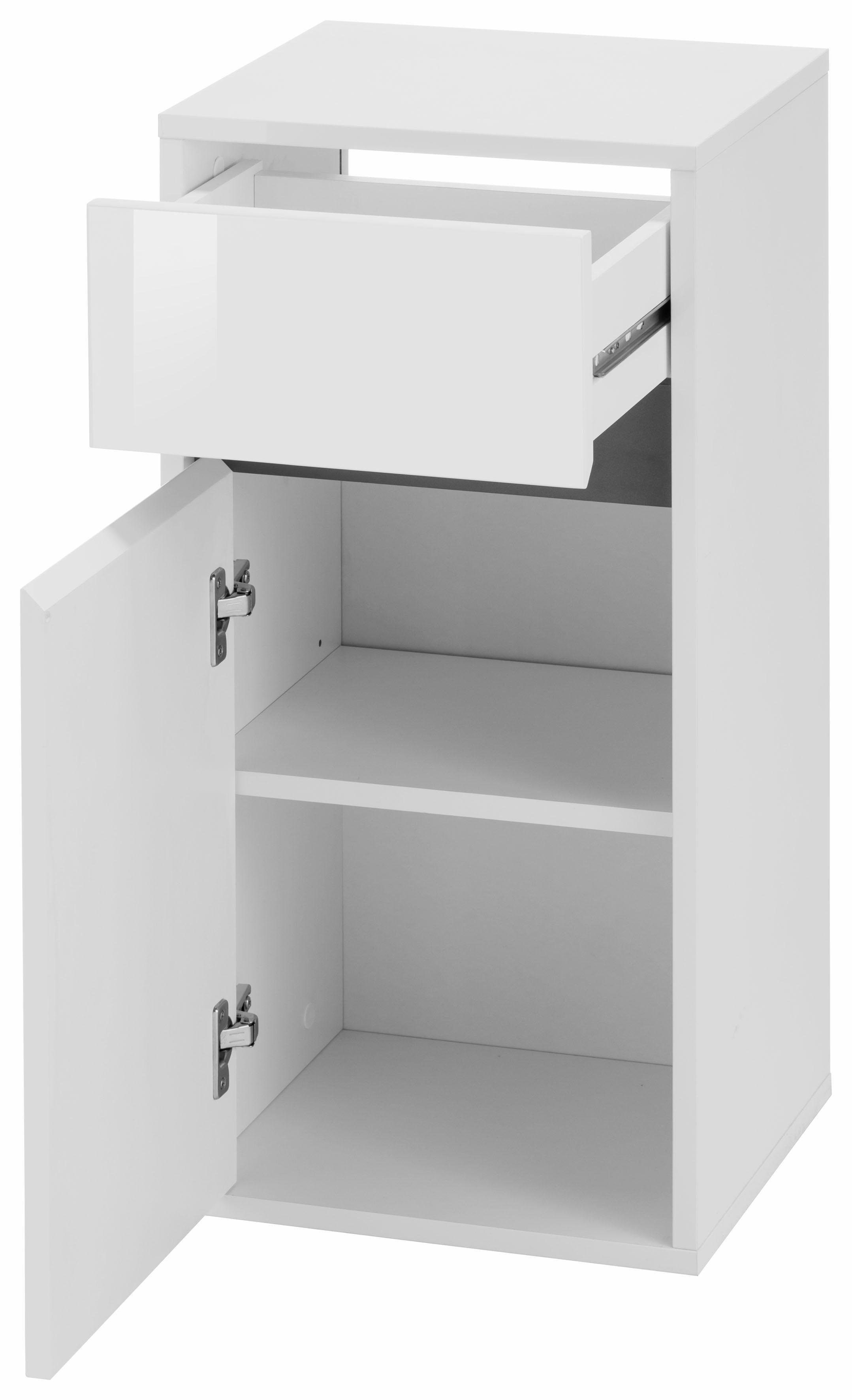 welltime Onderkast Siena Greeploze badkamerkast, hoogglans met verwisselbare front, breedte 35 cm