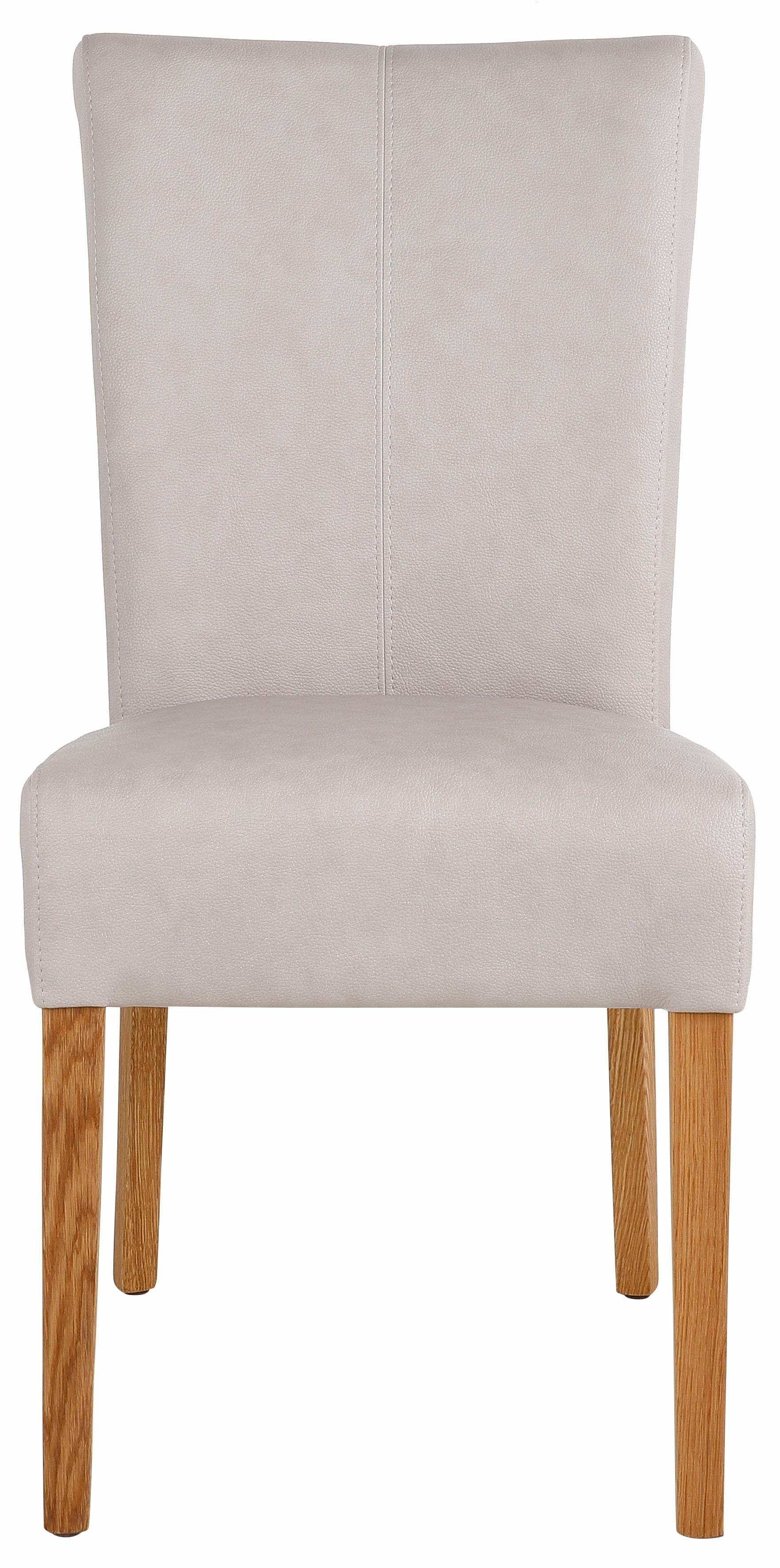 Home affaire Eetkamerstoel Queen Polsterstoel BESTSELLER verschillende type bekleding, massief houten onderstel (set)