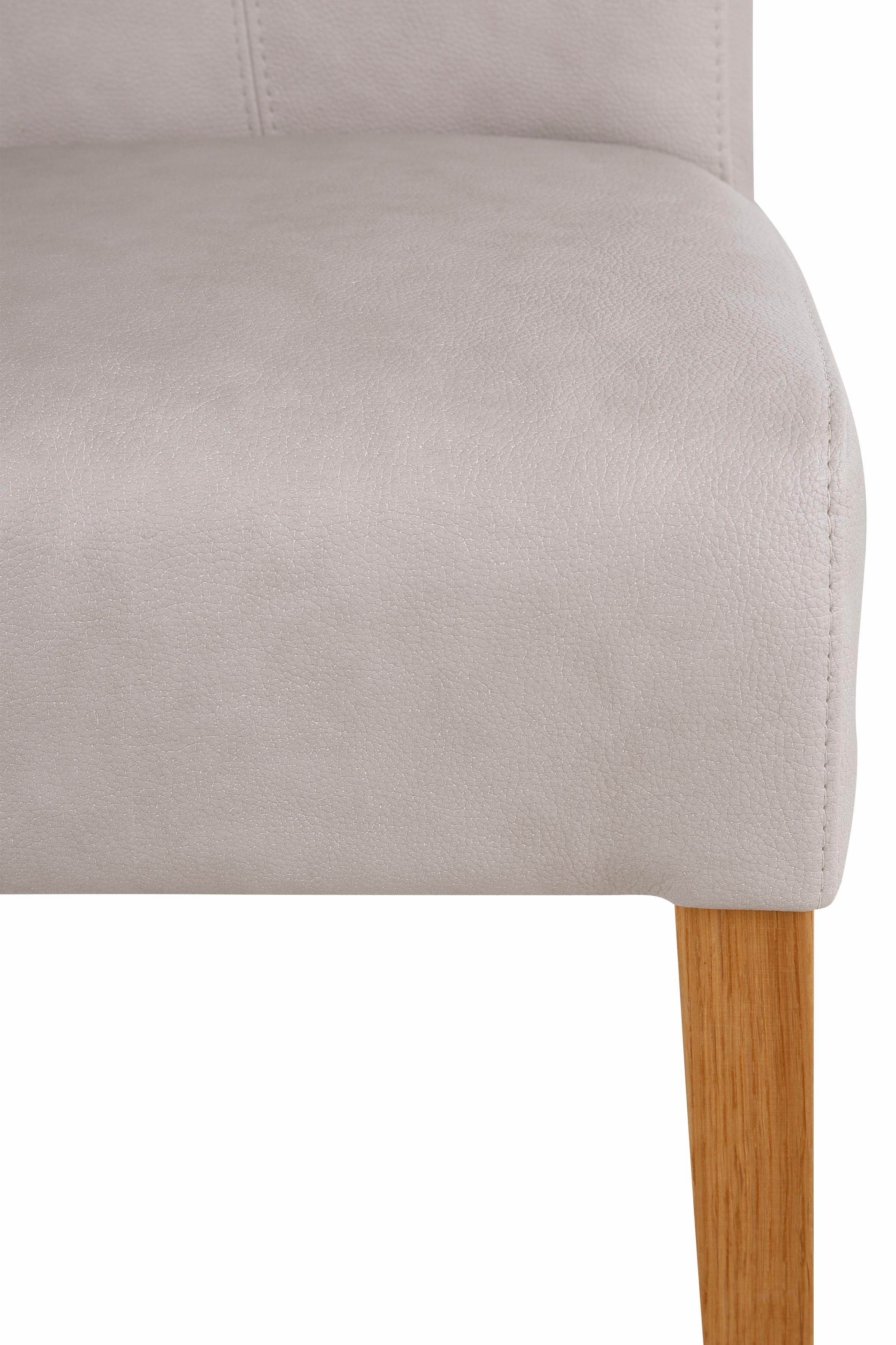 Home affaire Eetkamerstoel Queen Polsterstoel BESTSELLER verschillende type bekleding, massief houten onderstel (set)