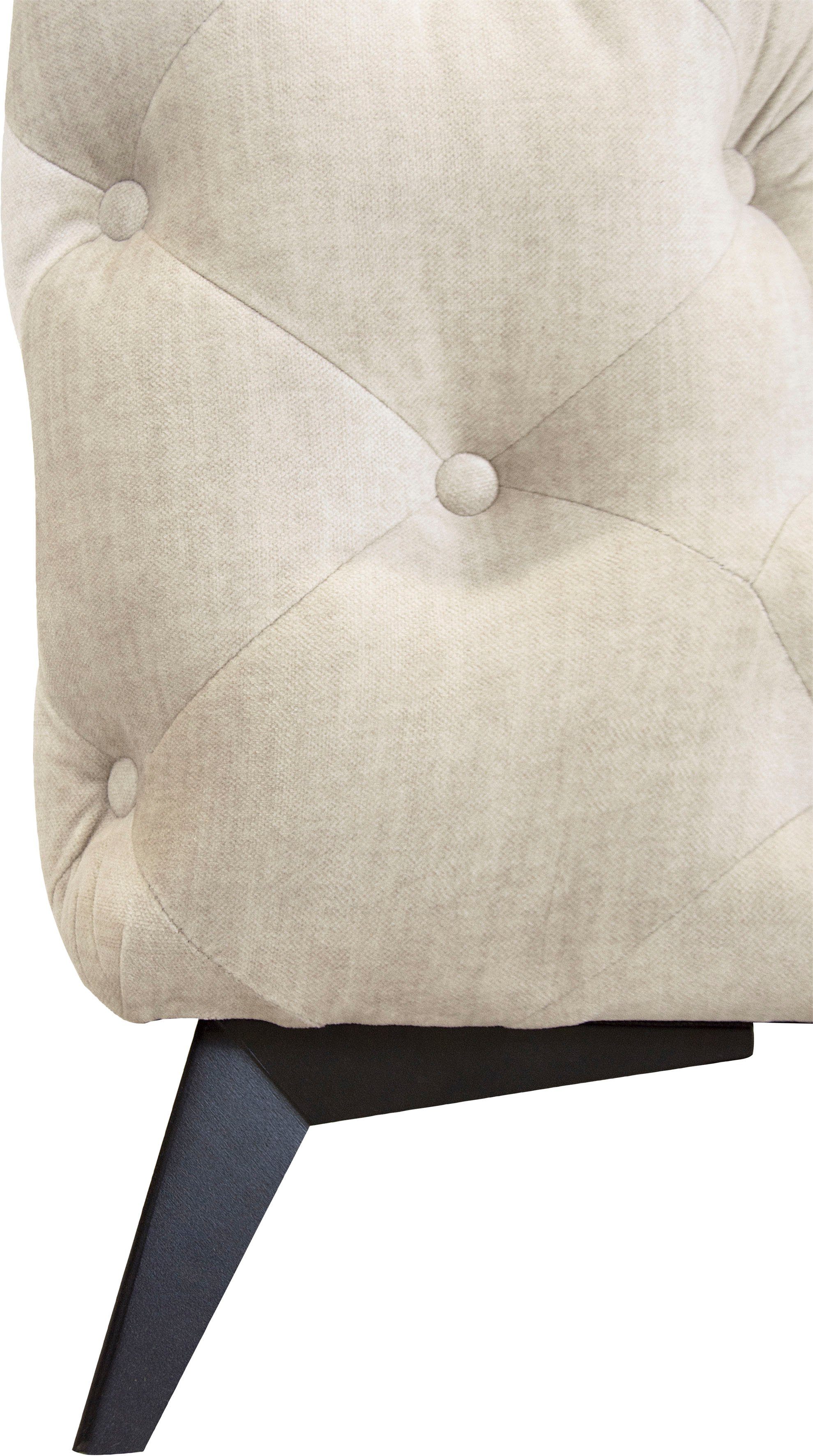Leonique Chesterfield-bank Glynis L-vorm luxueuze capitonnage, moderne chesterfield look, kleur van de poten ter keuze