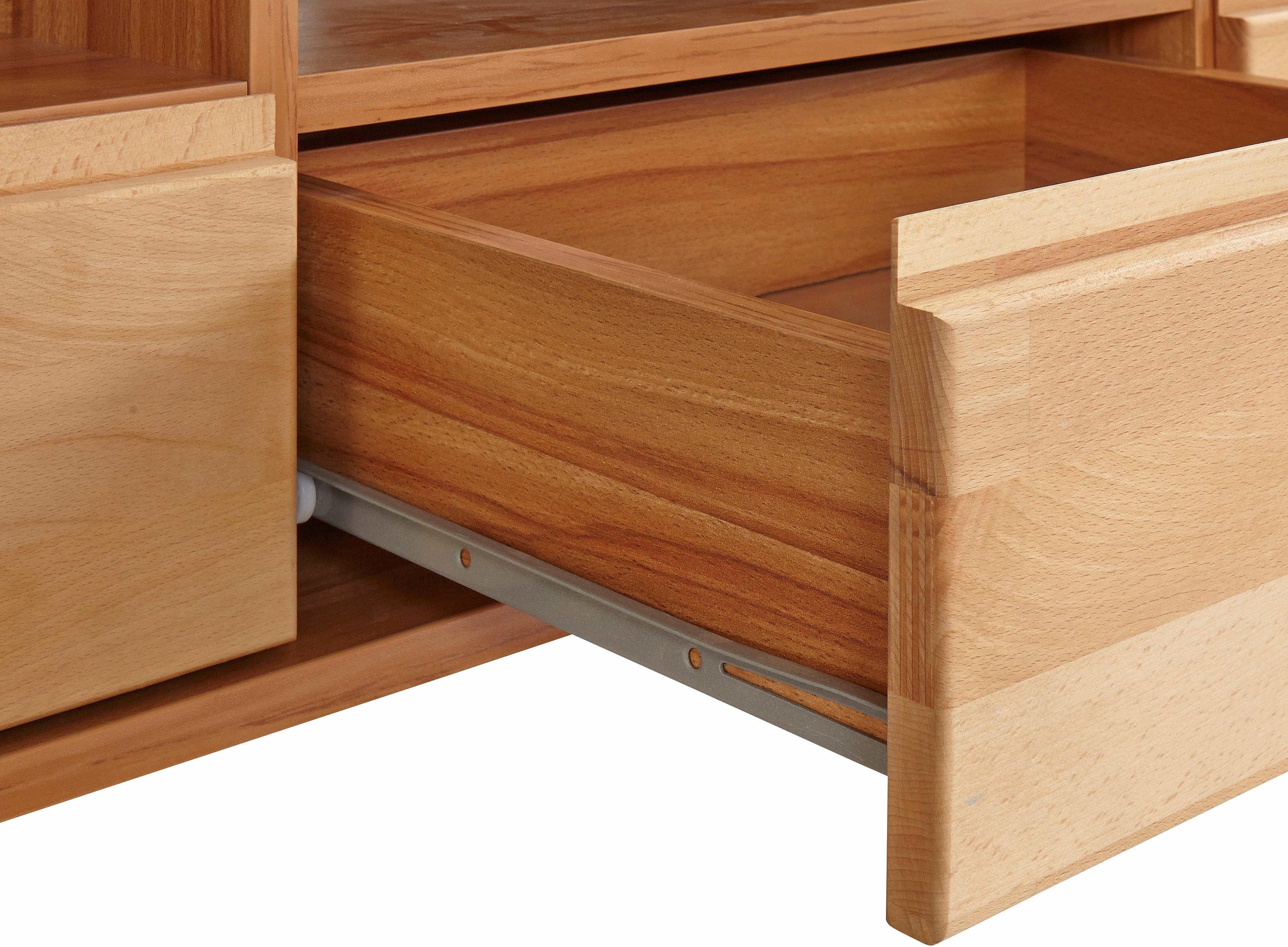 Home affaire Wandmeubel Vetro gedeeltelijk massief hout (set, 3-delig)