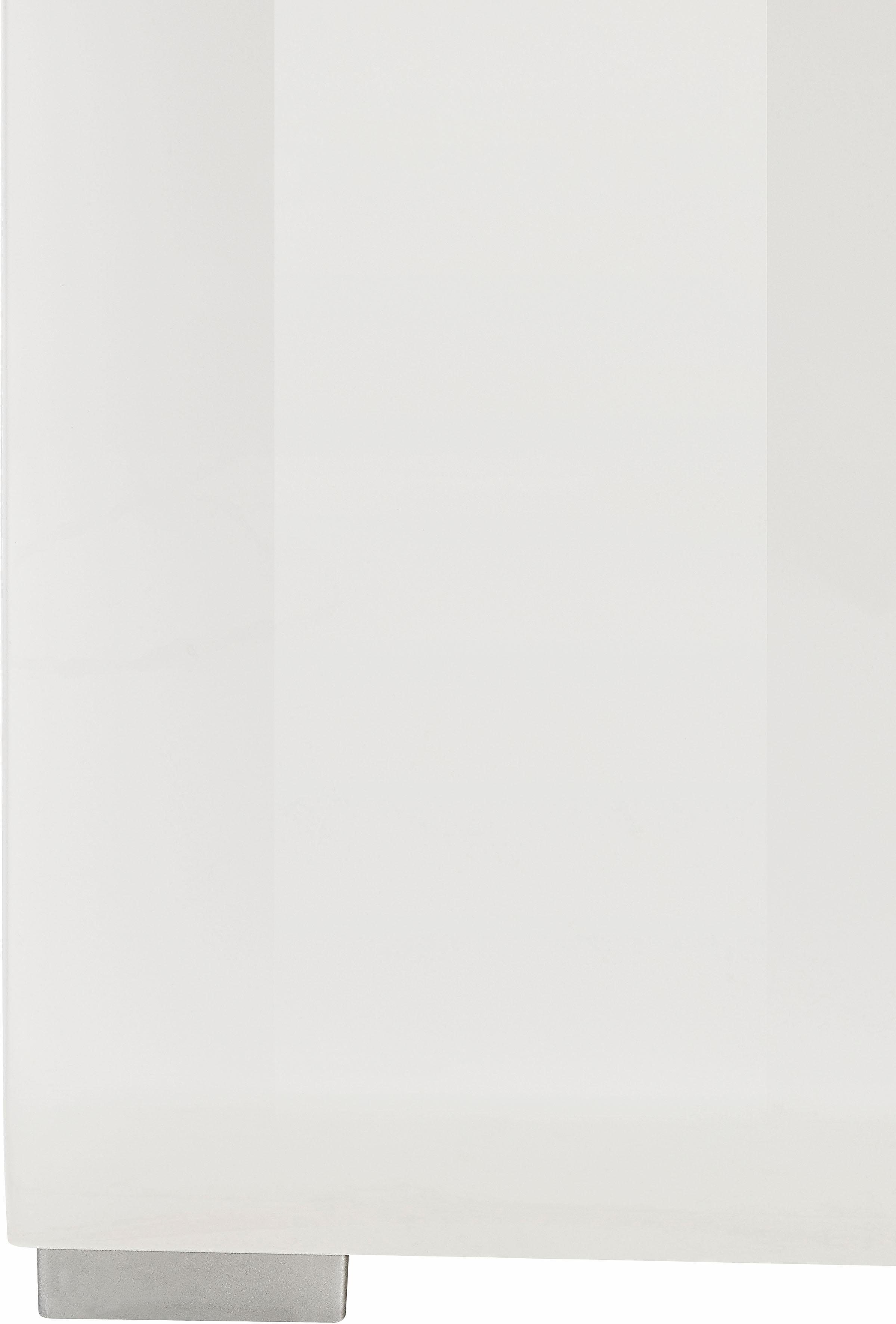 INOSIGN Vitrinekast Toledo, hoogte 204 cm trendy glazen vitrine met decoratieve frezingen Standvitrine zonder verlichting, veel opbergruimte, hoogglans front MDF