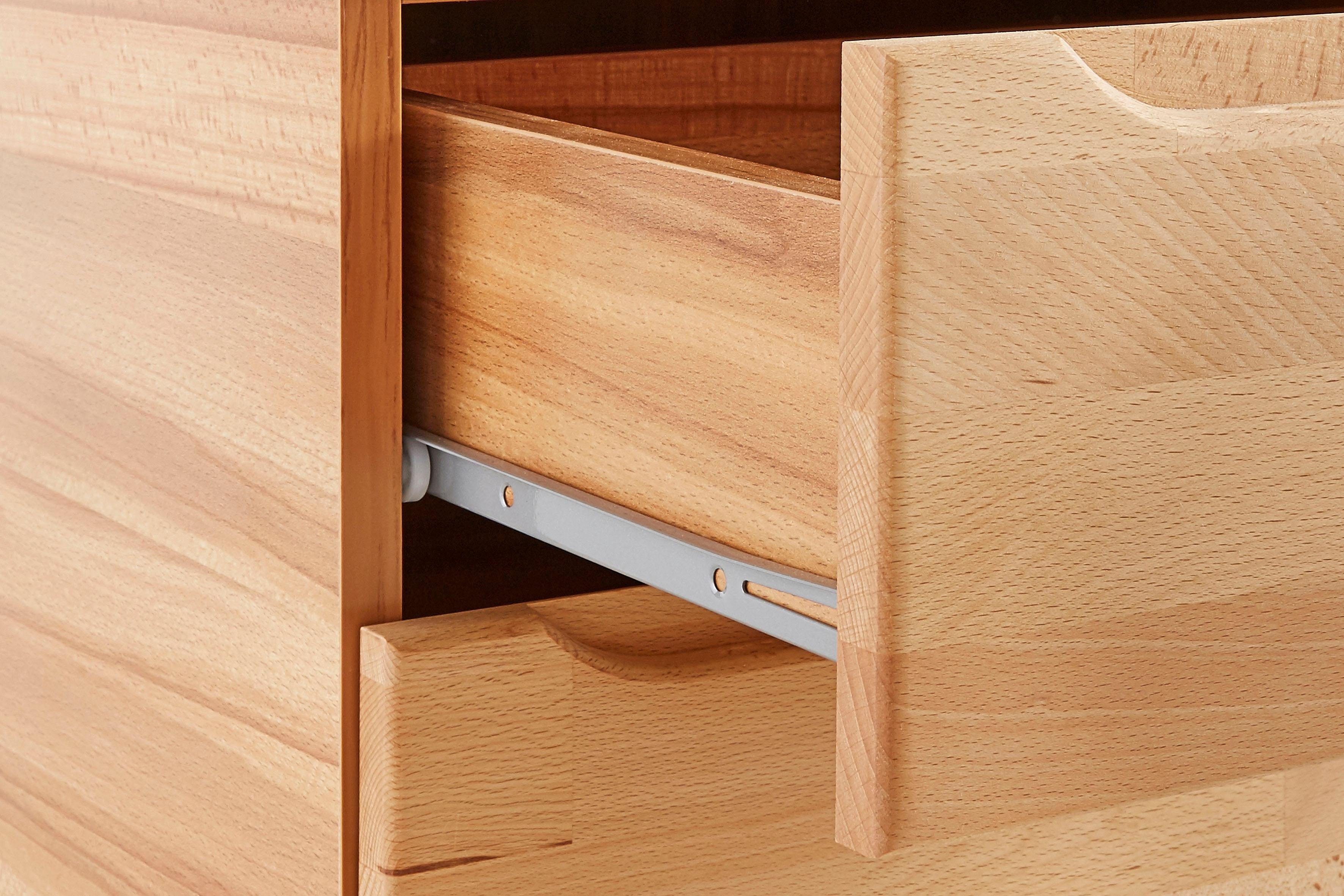 Home affaire Highboard Ribe,150cm breit,40 cm tief,Fronten Massivholz,9 Fächer Breedte 150 cm
