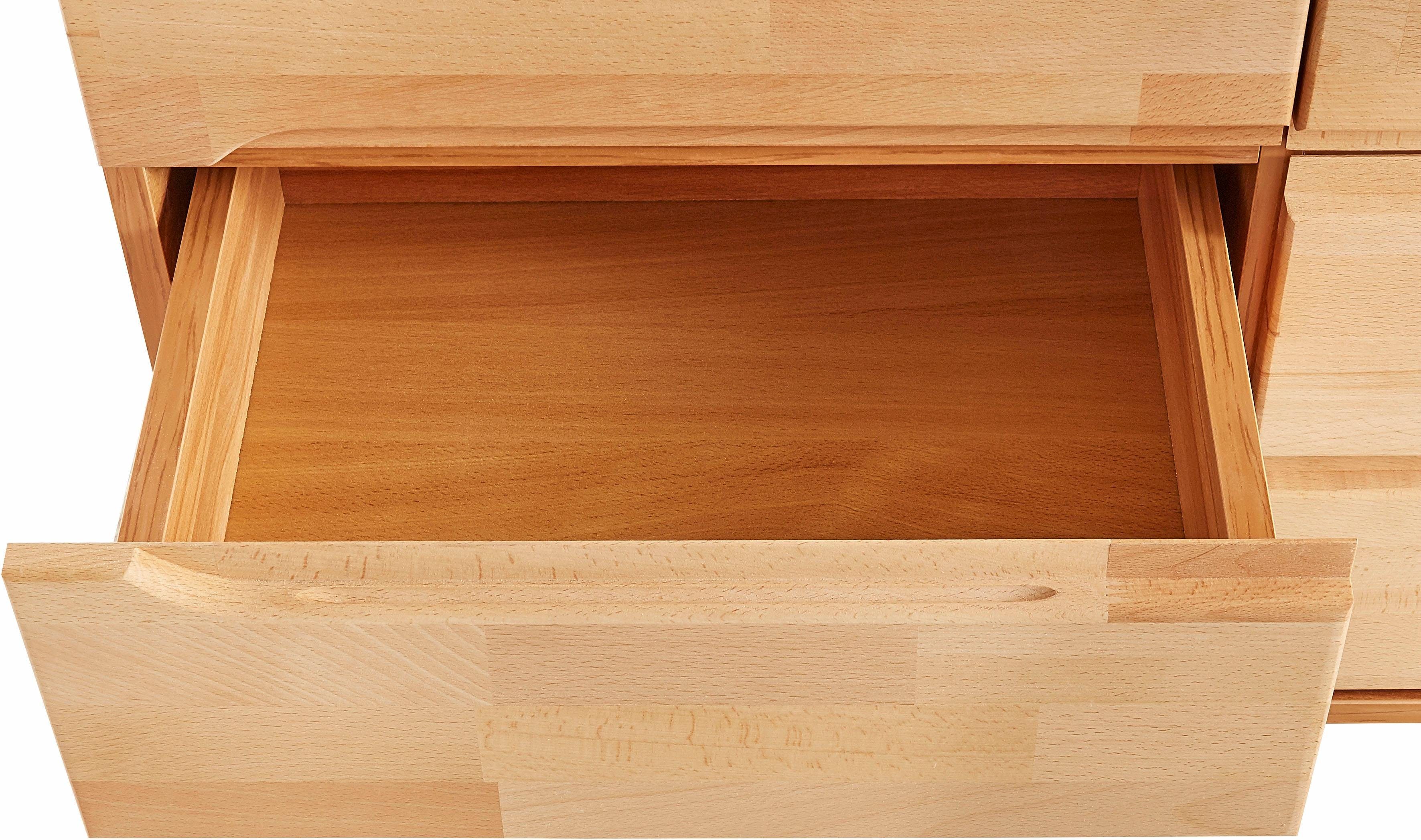 Home affaire Highboard Ribe,150cm breit,40 cm tief,Fronten Massivholz,9 Fächer Breedte 150 cm