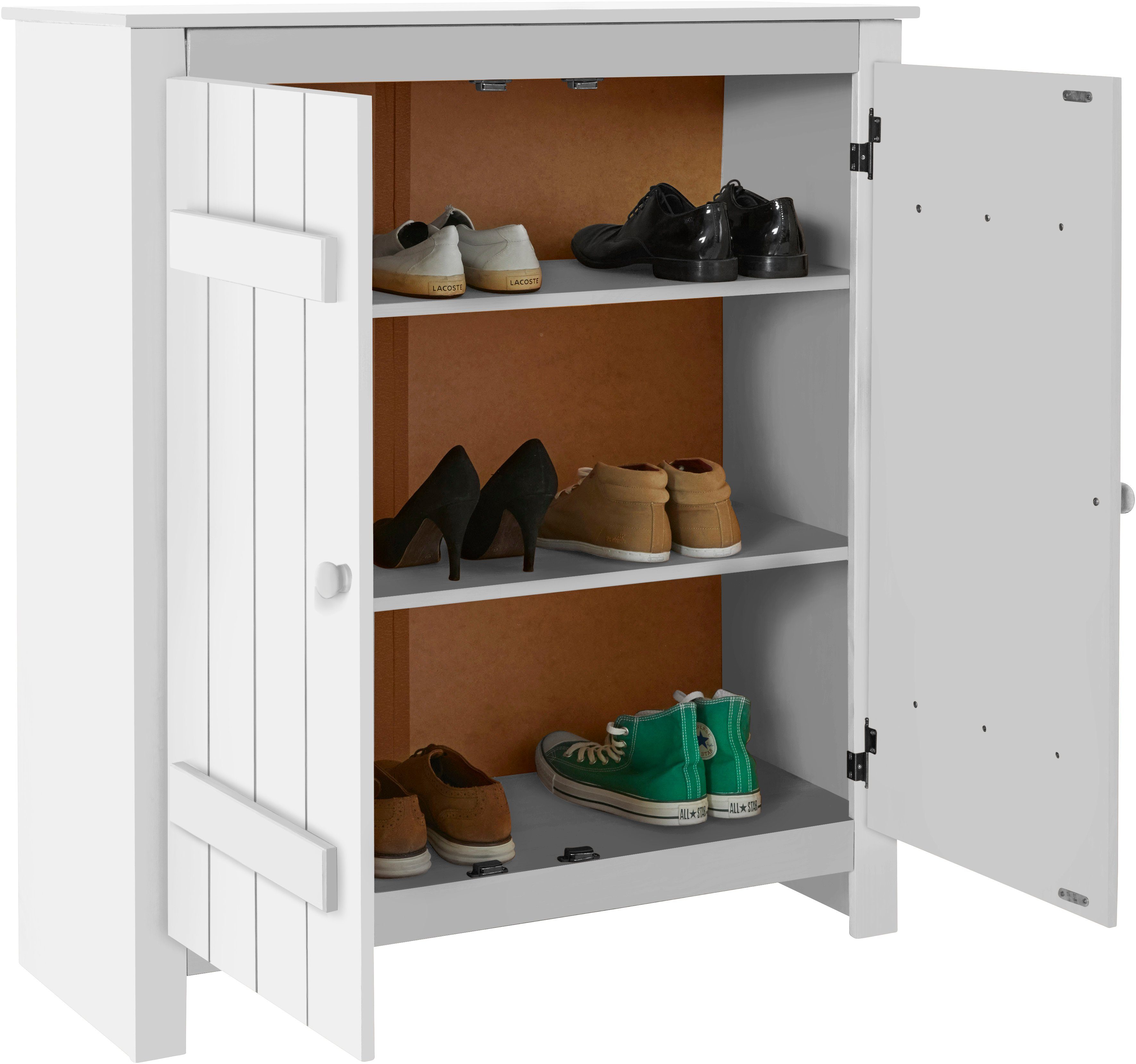 Home affaire Schoenenkast Bertram Massief hout, 2 verstelbare planken, magneetsluiting, hoogte 110 cm
