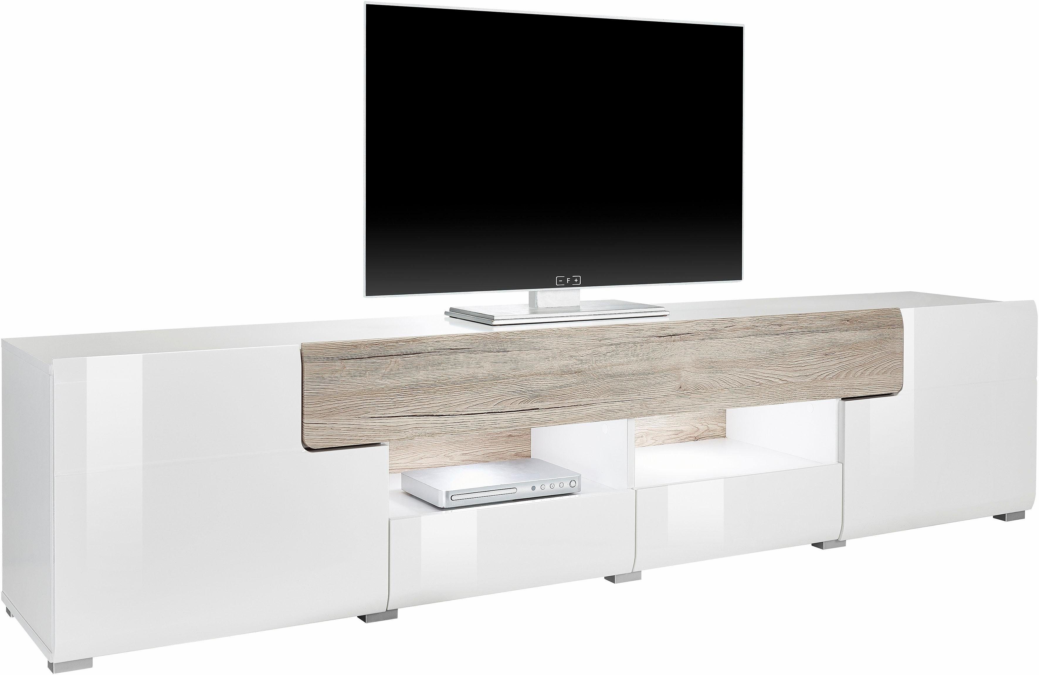 INOSIGN Tv-meubel Toledo, breedte 209 cm, modieuze TV-kast met decoratief freeswerk