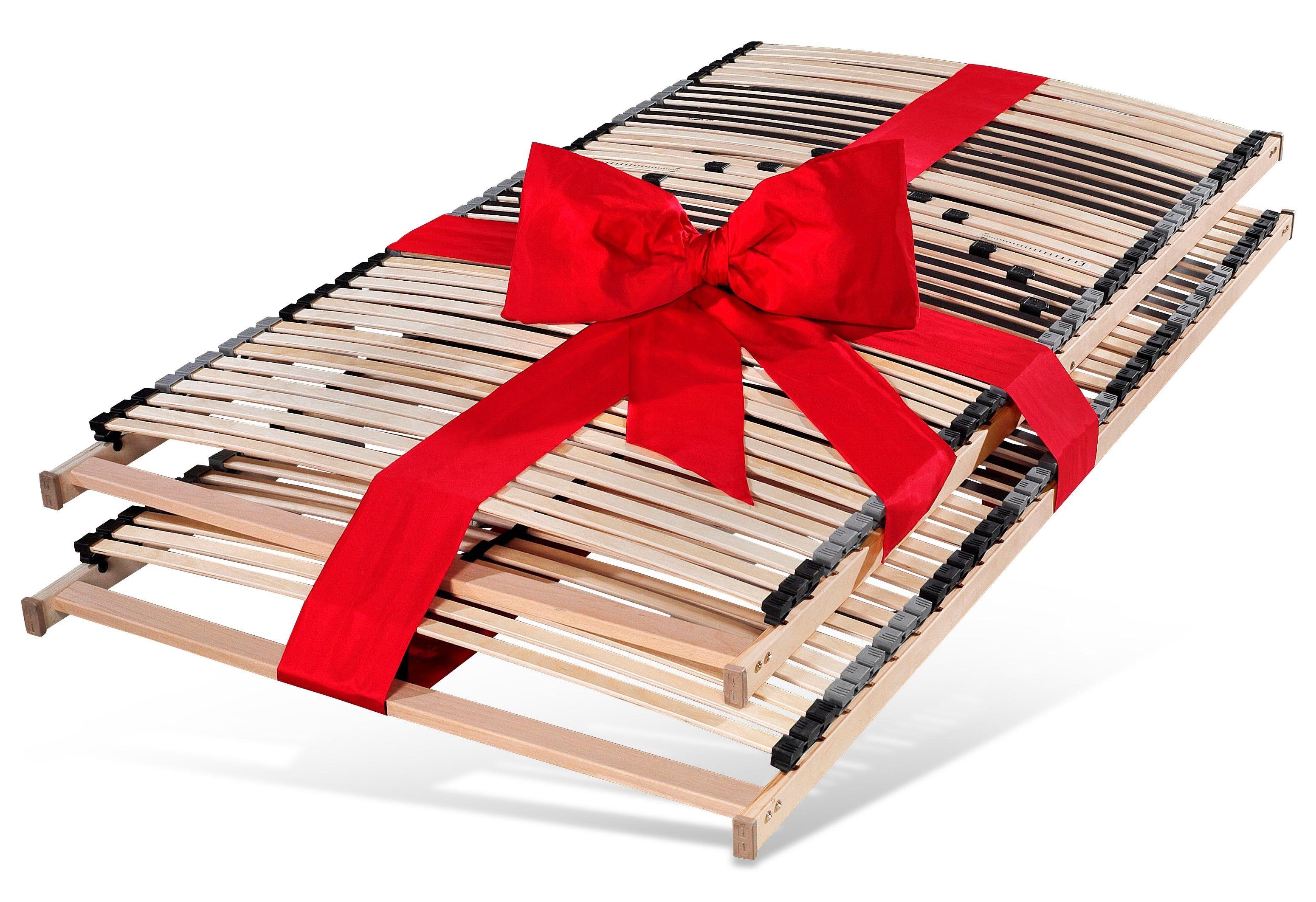 Beco Lattenbodem Heros Fix NV 2-delig 8 zones luxe, hardheidsregeling (set, 2 stuks) lattenbodems maat 80 cm x 200 cm x 7,5 cm