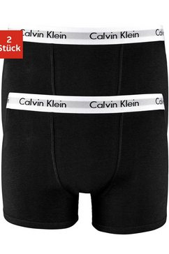 calvin klein boxershort met ck-logo op de band (set, 2 stuks) zwart