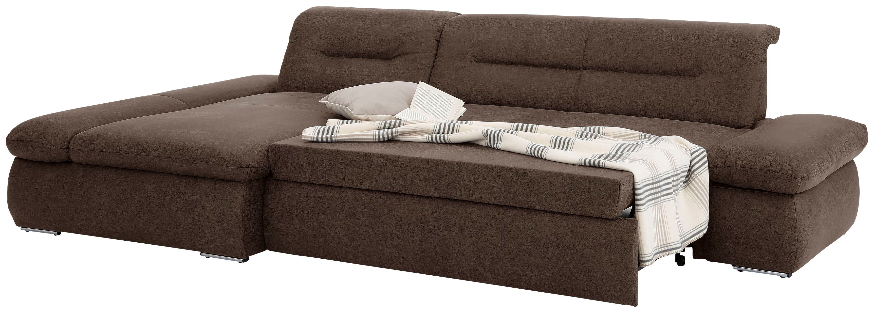 INOSIGN Hoekbank Avesa L-vorm Naar keuze met armleuningverstelling en slaapfunctie, bxdxh: 300x172x80cm