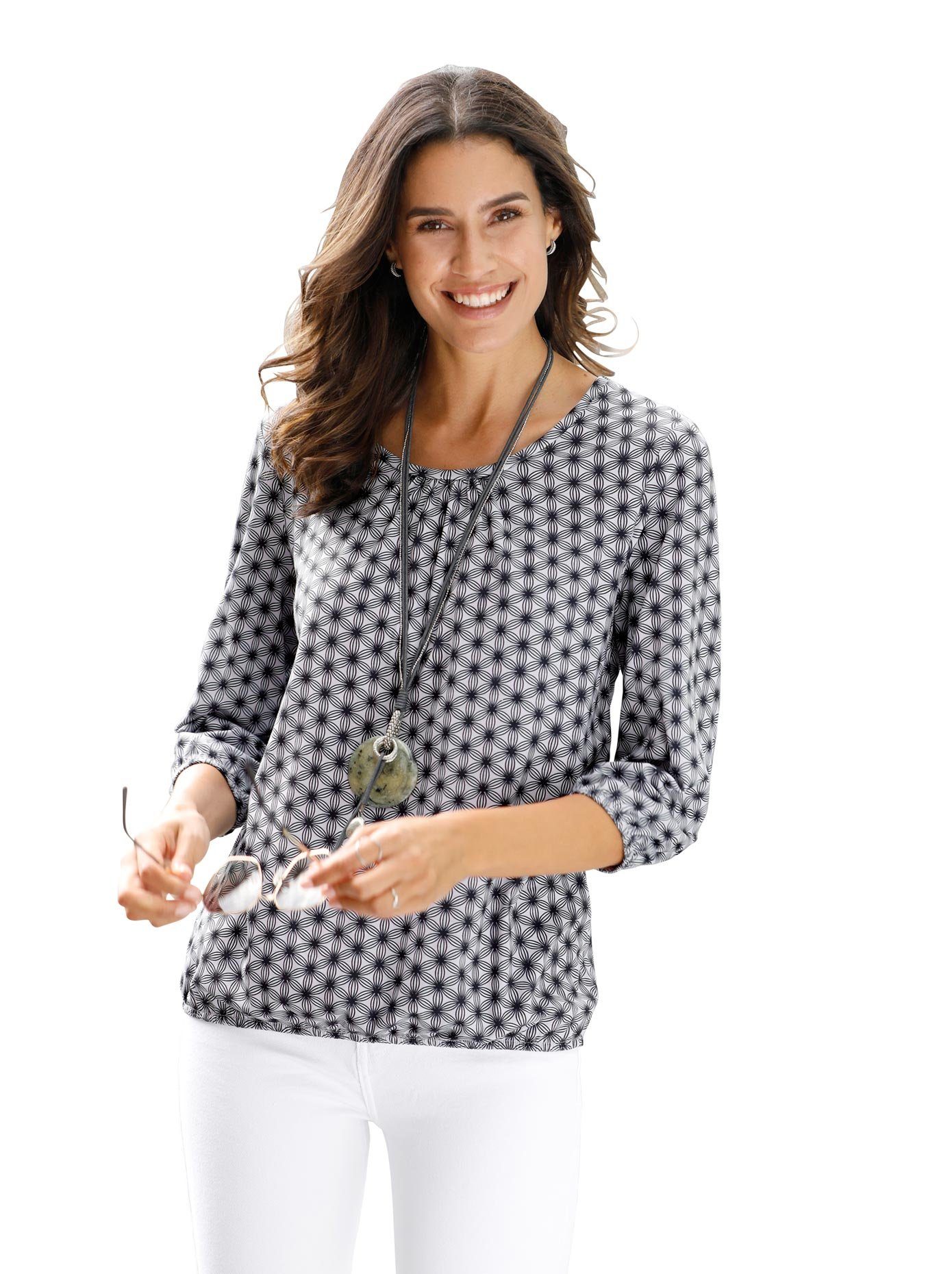 Classic Inspirationen Shirt met print Shirt (1-delig) dames t-shirts maat 42 paars