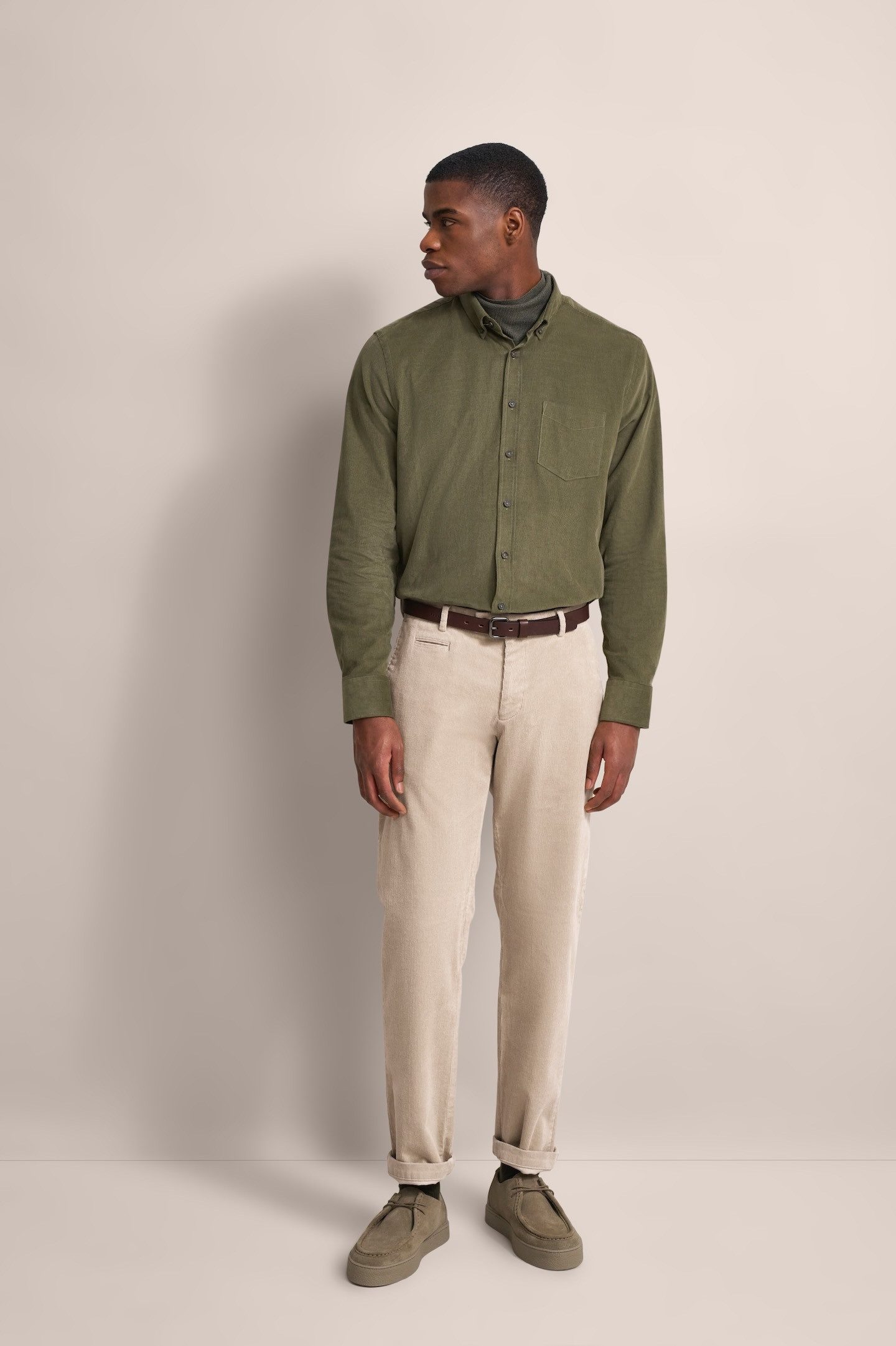 Bugatti Cordbroek van elastisch katoen