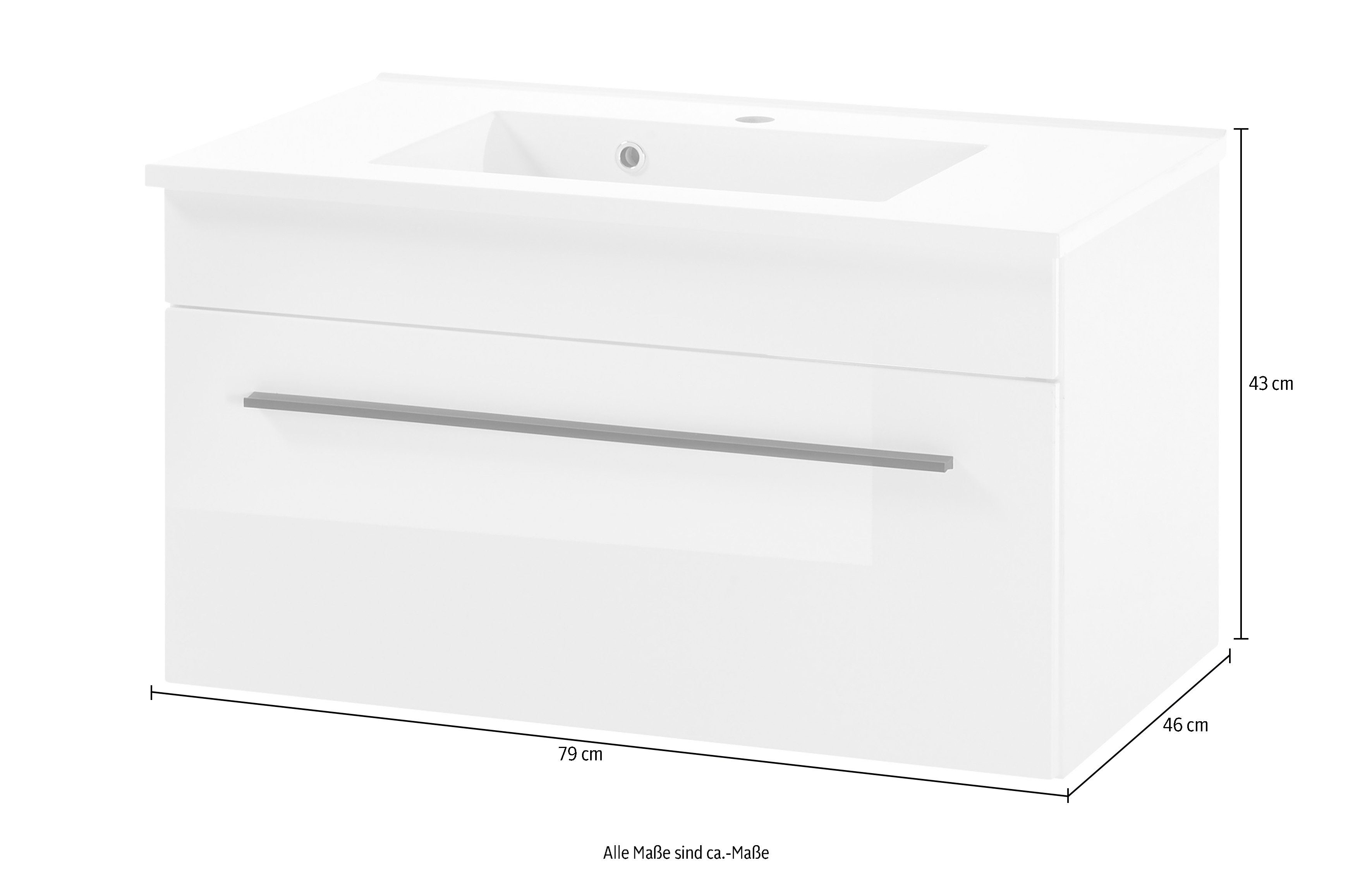 INOSIGN Wastafelonderkast Cantara, wastafel incl. wastafel, modern ontwerp