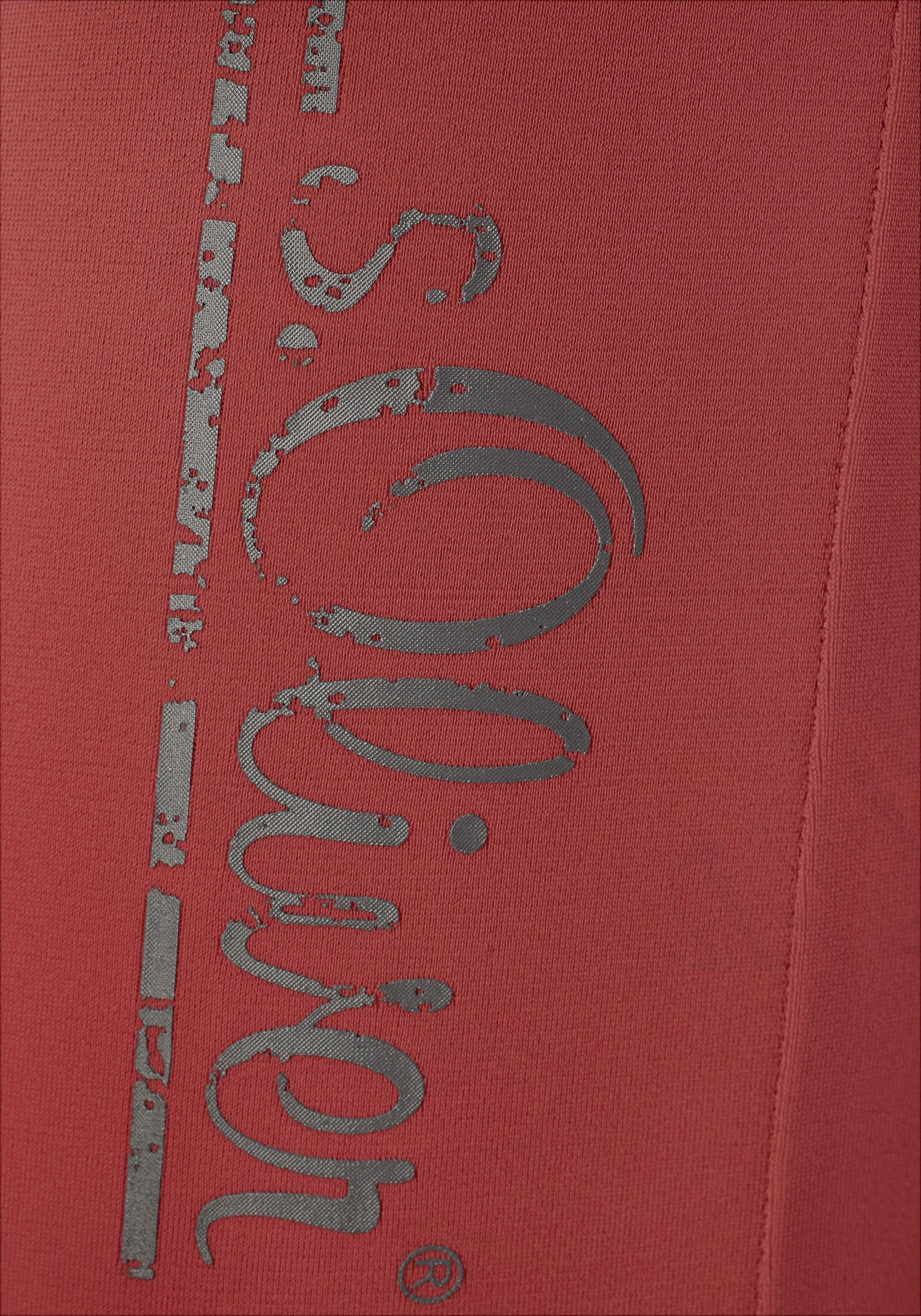 s.Oliver RED LABEL Beachwear Zwemboxer met logo-opschrift in een coole used look
