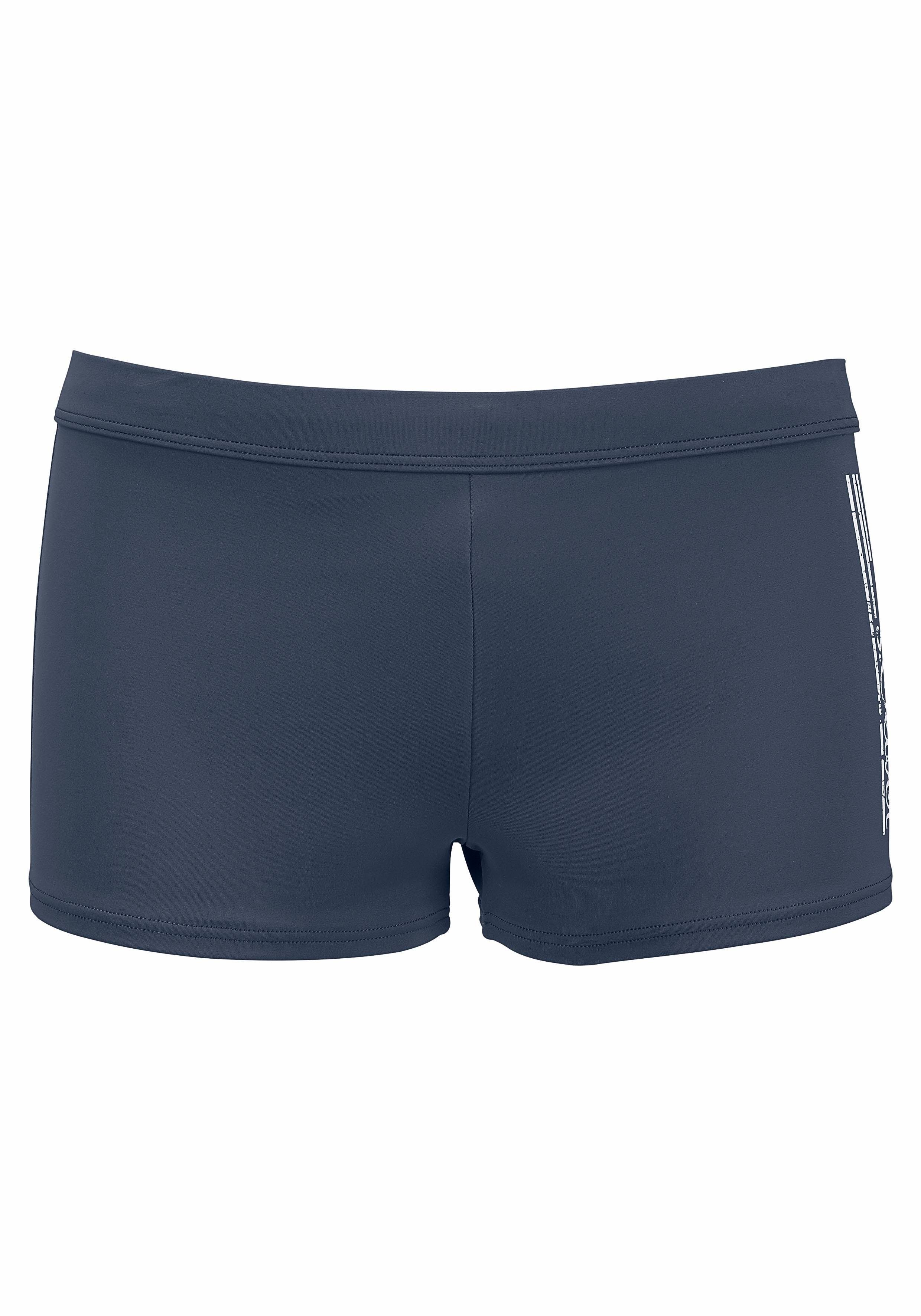 s.Oliver RED LABEL Beachwear Zwemboxer met logo-opschrift in een coole used look
