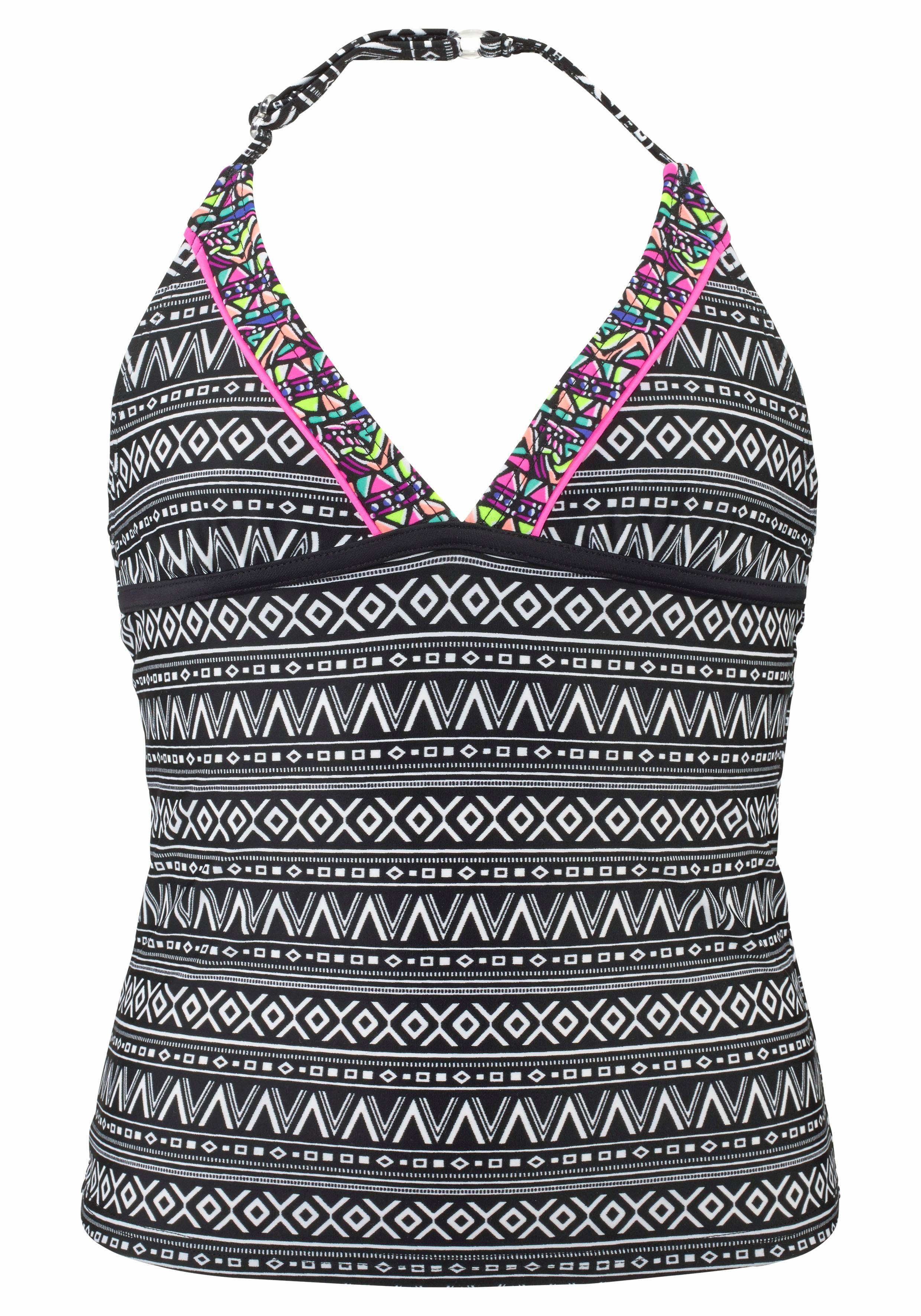 Buffalo Tankini met etnoprint en contrastdetails