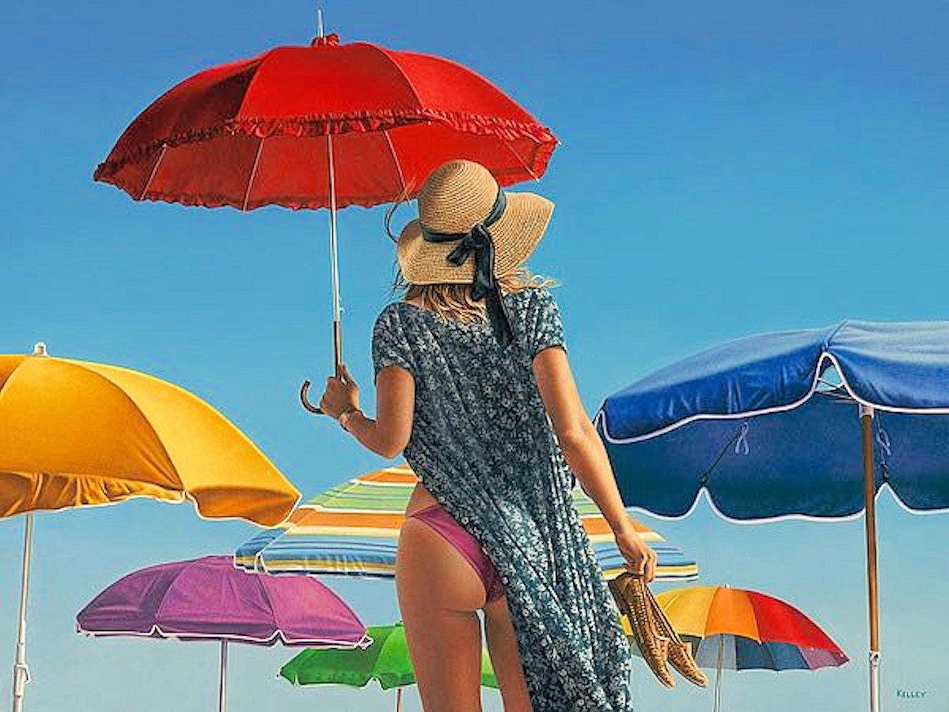 Home affaire Artprint op linnen Paul KELLEY/parasols 80/60 cm