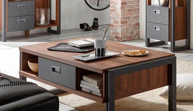 Home affaire Salontafel Detroit Breedte 113 cm salontafels bruin