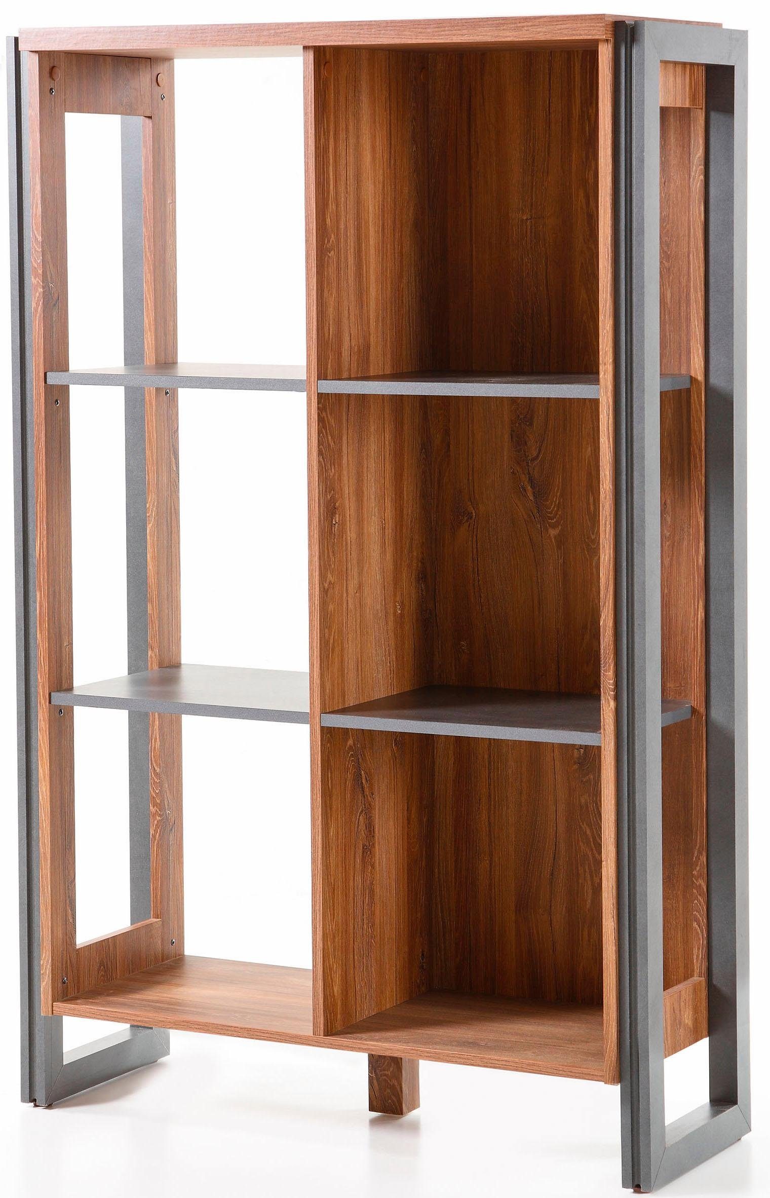 Home affaire Wandmeubel Detroit set 1 in een trendy industriële look (set, 4-delig)