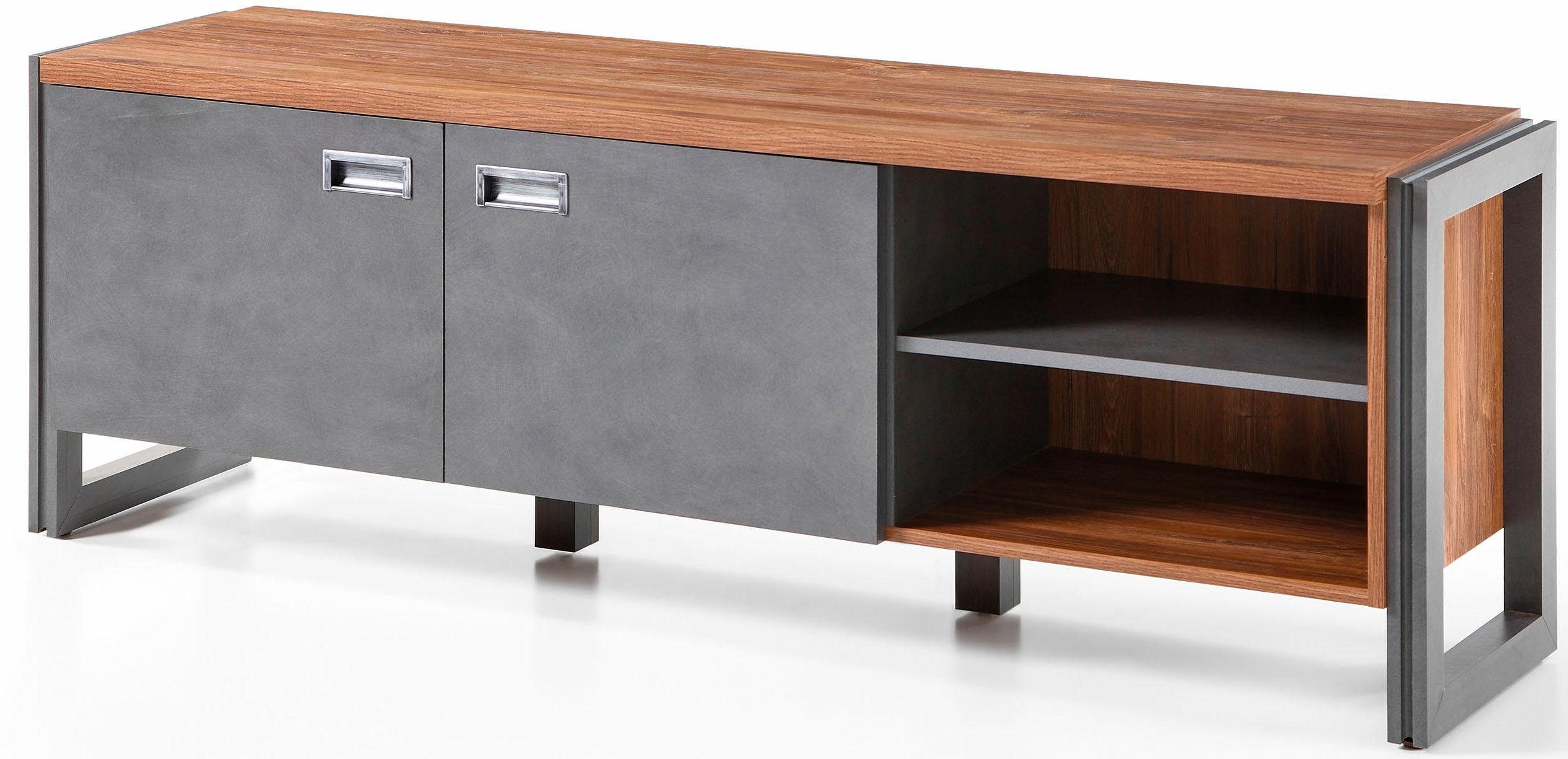 Home affaire Wandmeubel Detroit set 1 in een trendy industriële look (set, 4-delig)