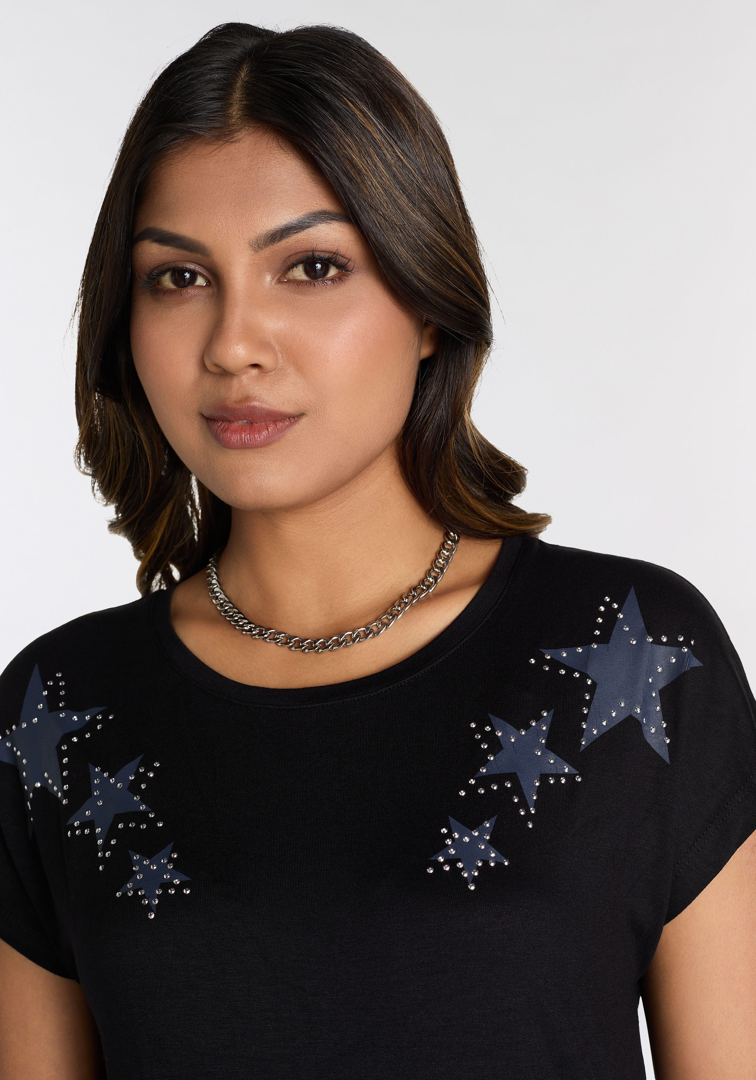 Laura Scott Shirt met korte mouwen met stijlvolle sterren