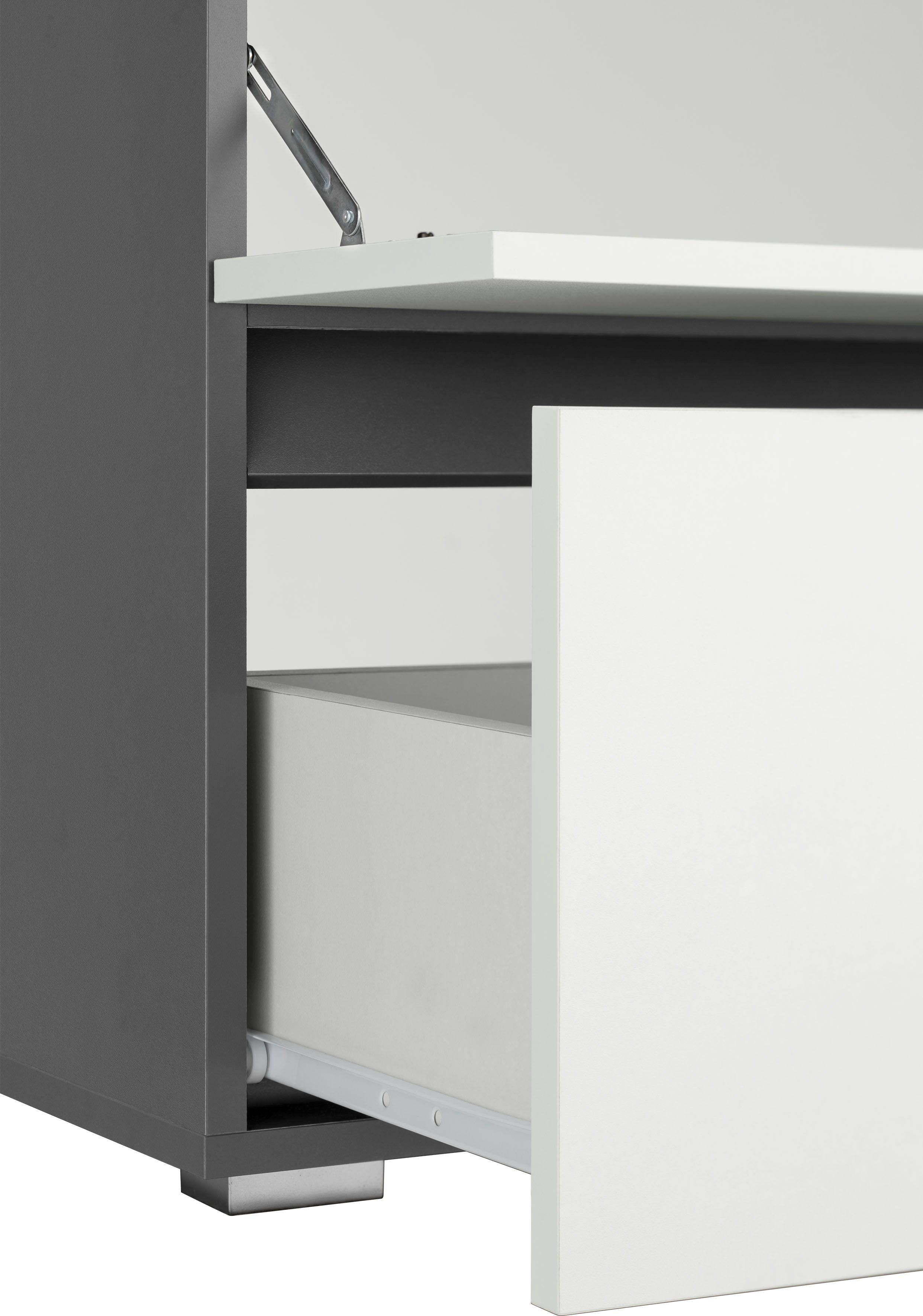 Home affaire Wastafelonderkast Wisla Sifon uitsparing, push-to-open functie, breedte 60 cm, hoogte 55 cm