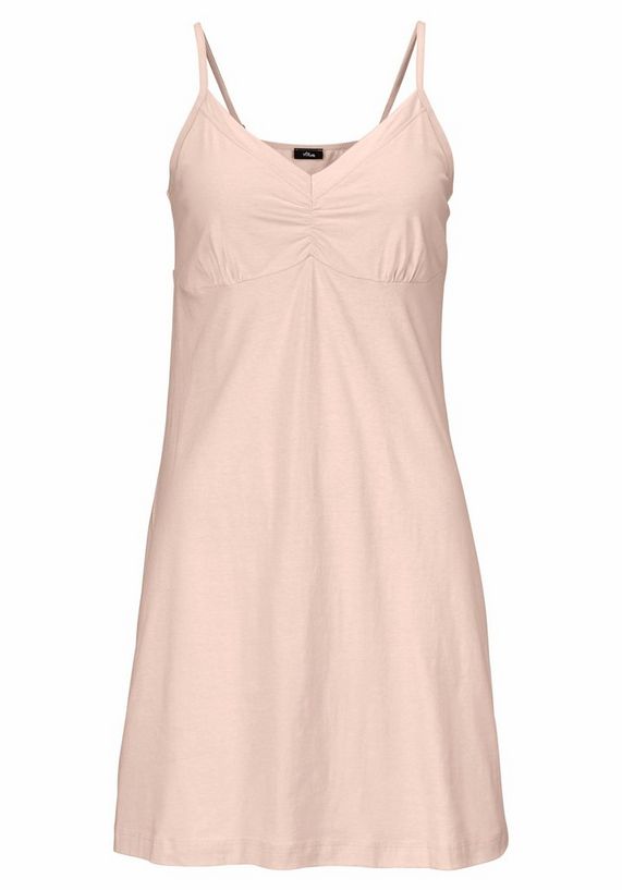 S.OLIVER RED LABEL Bodywear negligé met beleg bij de V-hals S.OLIVER RED LABEL Bodywear negligé met beleg bij de V-hals