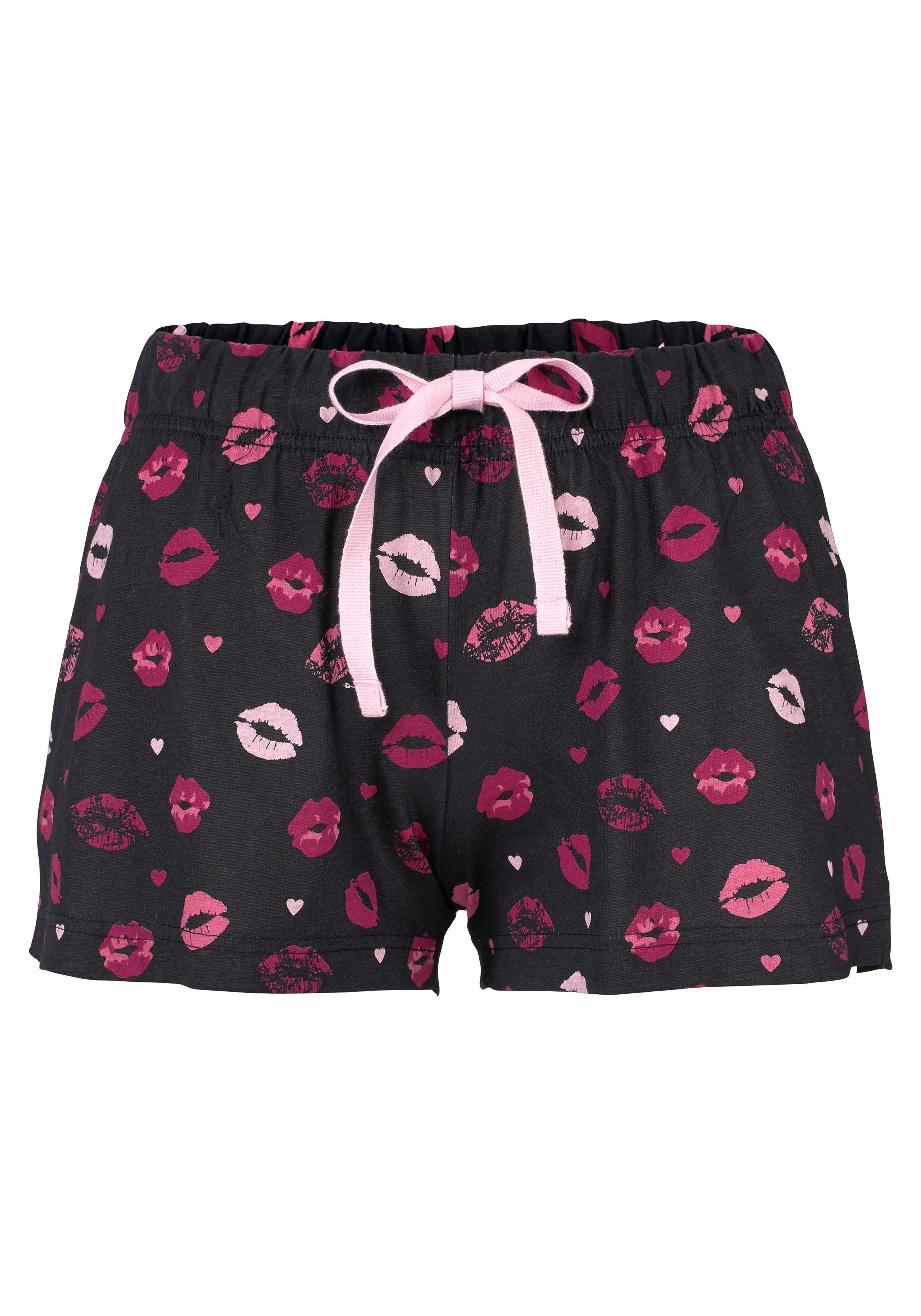 Vivance Dreams Pyjama met kusmond-print (set, 3-delig, 3-delig)