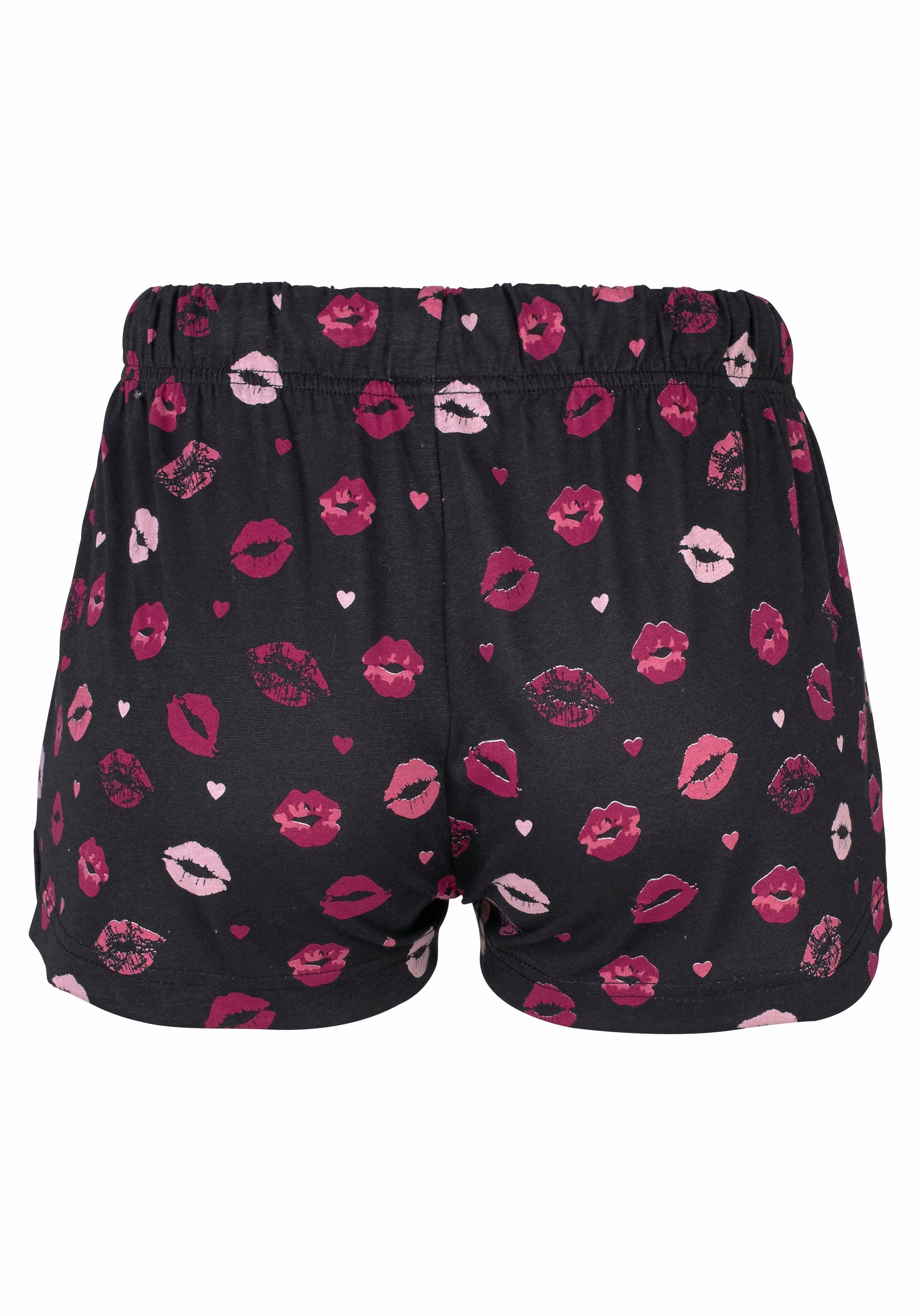 Vivance Dreams Pyjama met kusmond-print (set, 3-delig, 3-delig)
