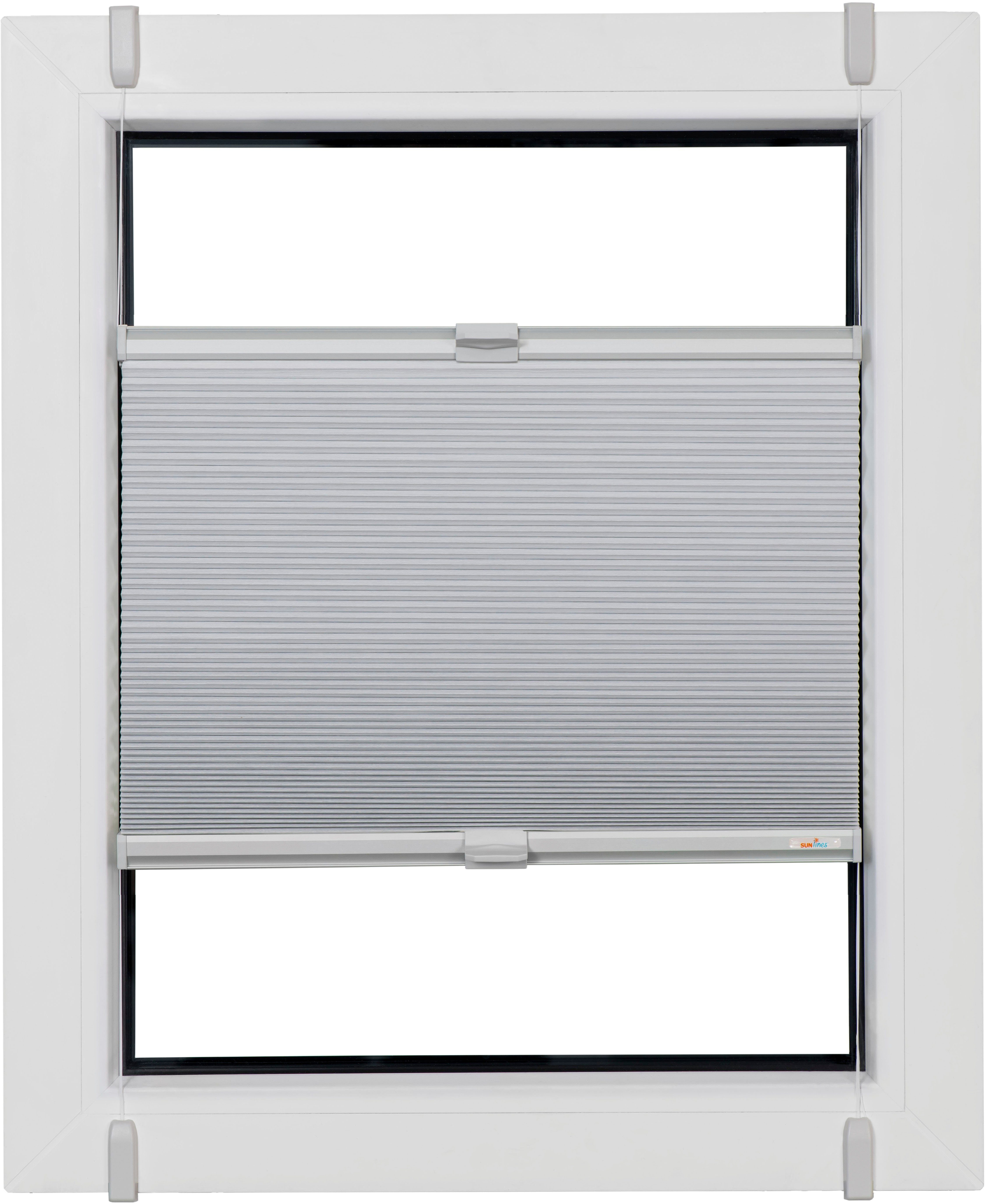 sunlines Plisségordijn met honingraatstructuur One Size Style Honeycomb VD Accessoirekleur grijs, om te klemmen (1 stuk)