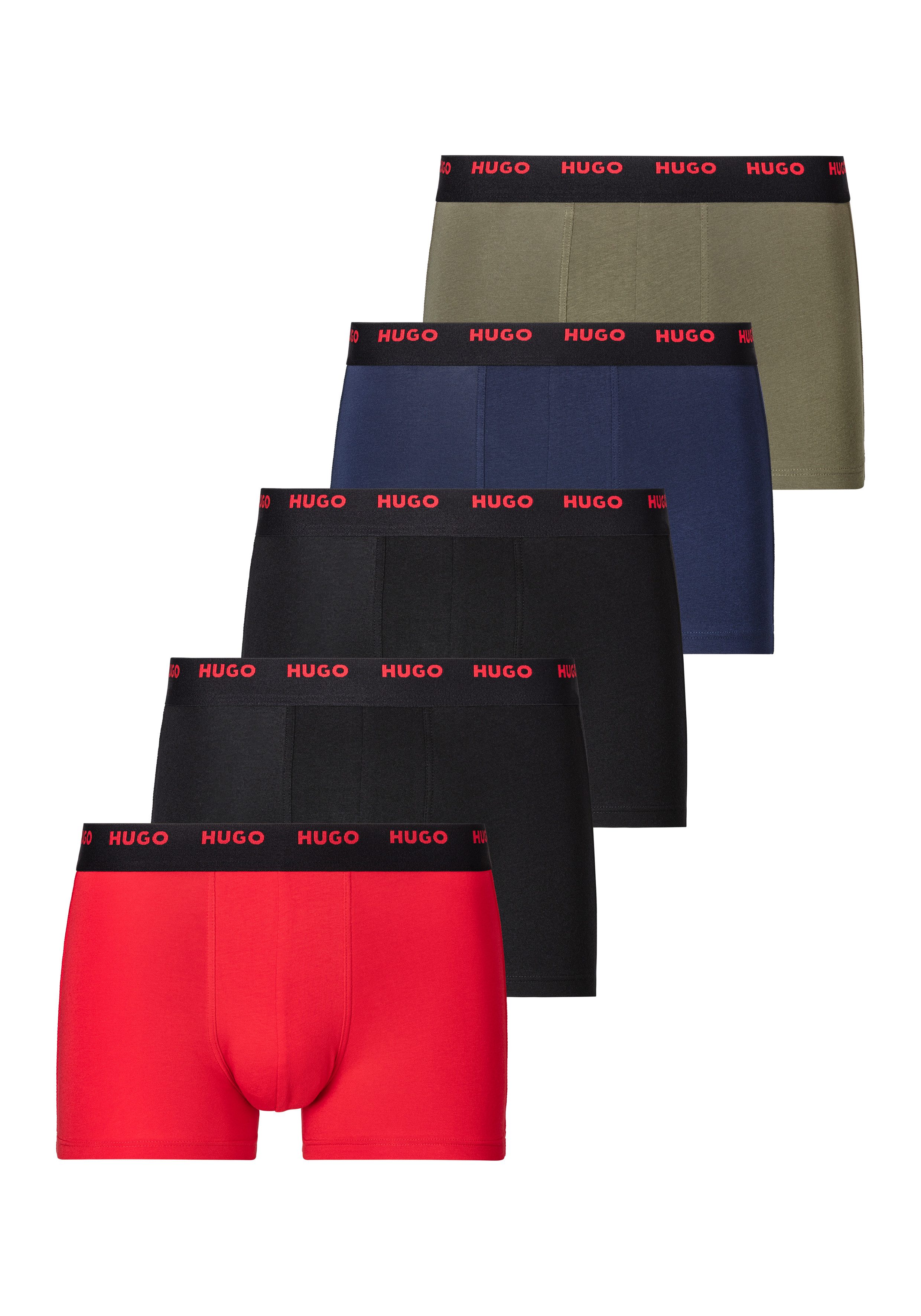 HUGO underwear Trunk FIVE PACK met hugo logo-elastisch tailleband (5 stuks Set van 5)