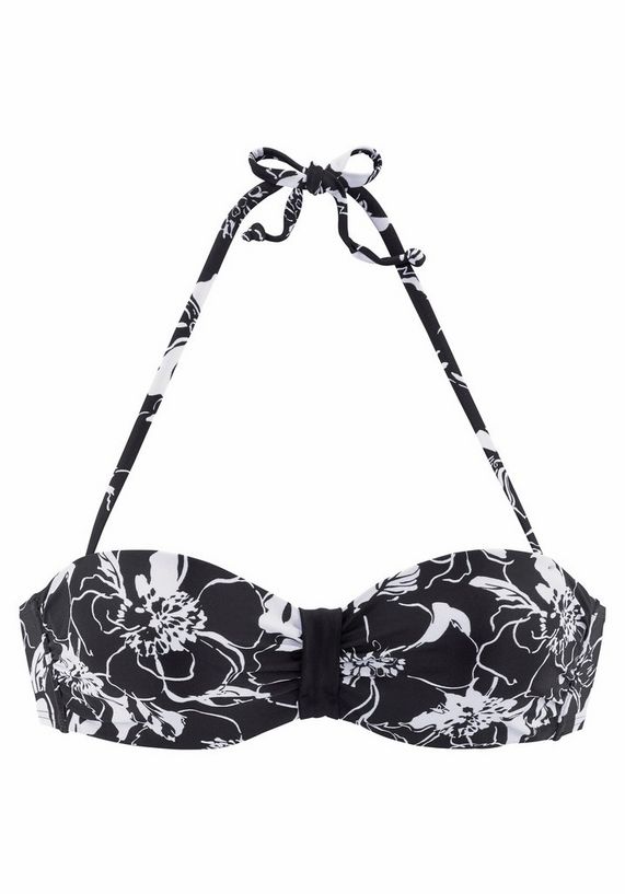 LASCANA bikinitop met beugels, in bandeaumodel, »Flower« LASCANA bikinitop met beugels, in bandeaumodel, »Flower«