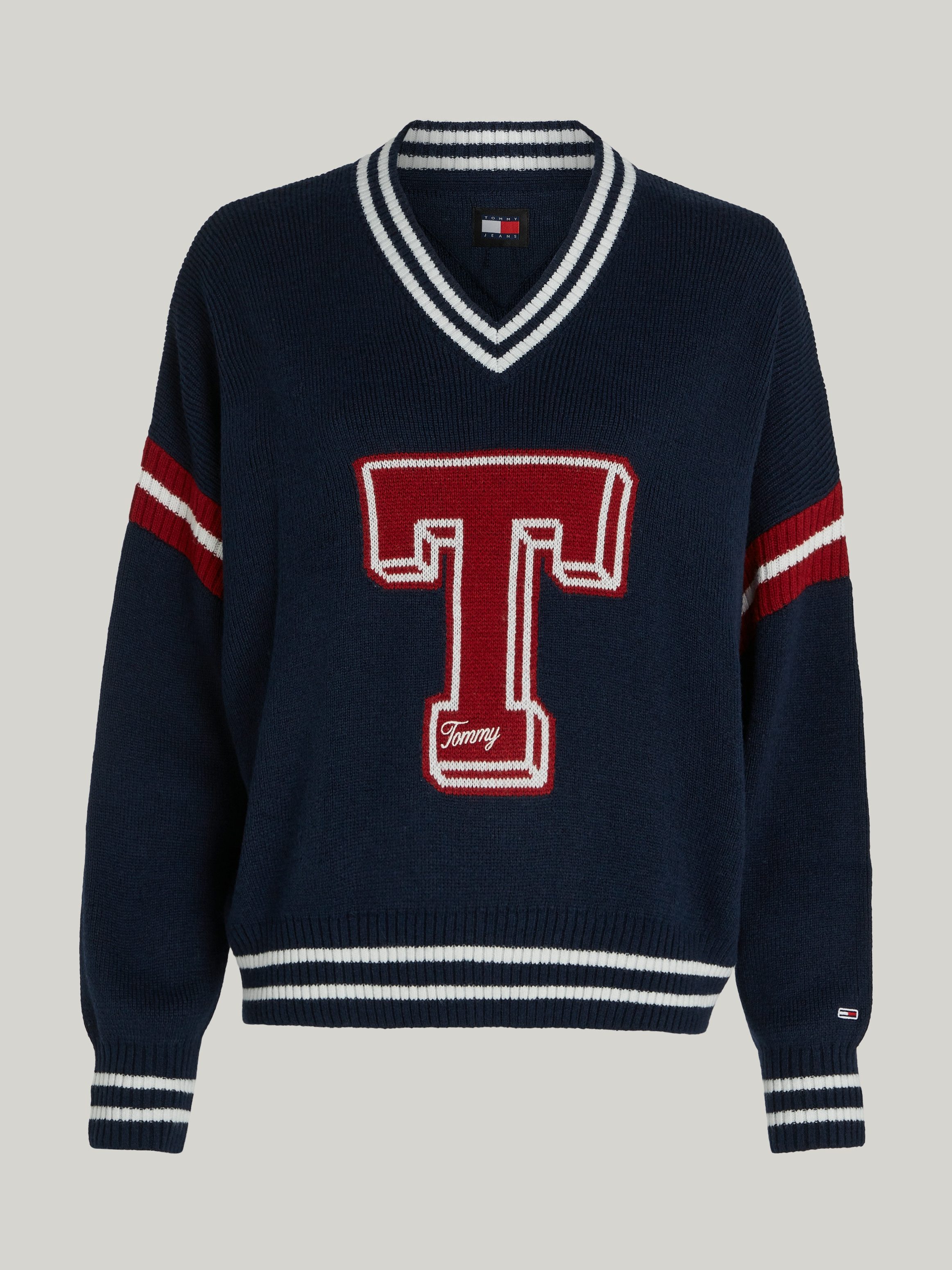 TOMMY JEANS Gebreide trui TJW LETTERMAN SWEATER met geborduurde -vlag